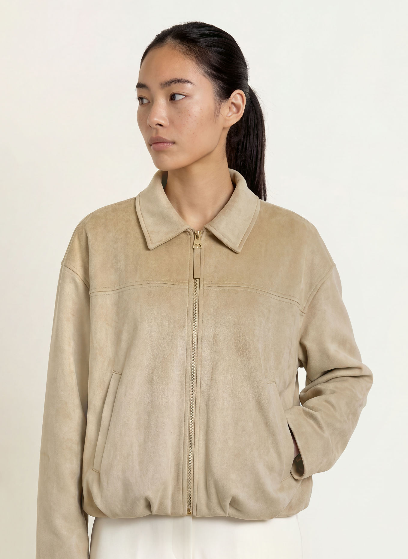 s.Oliver RED Blouson in Lederoptik: CAMEL