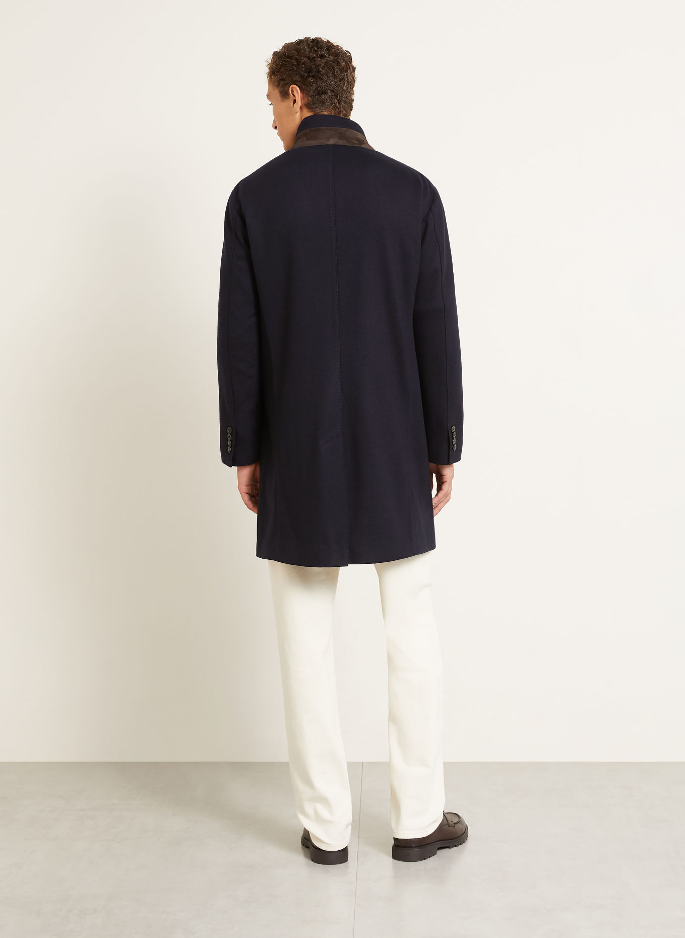 manzoni 24 Mantel mit Cashmere: DUNKELBLAU