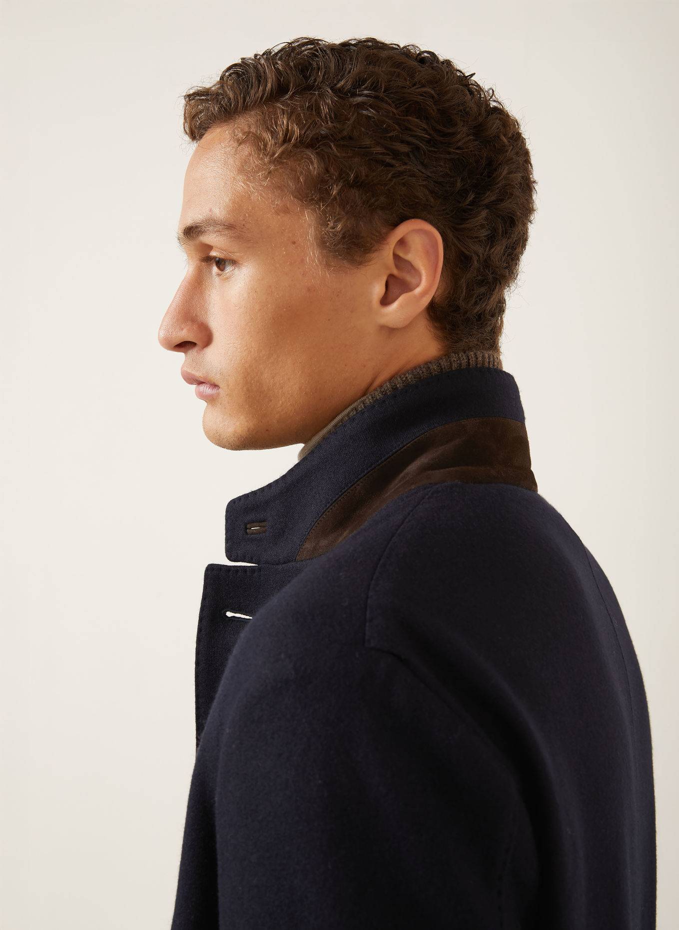 manzoni 24 Mantel mit Cashmere: DUNKELBLAU