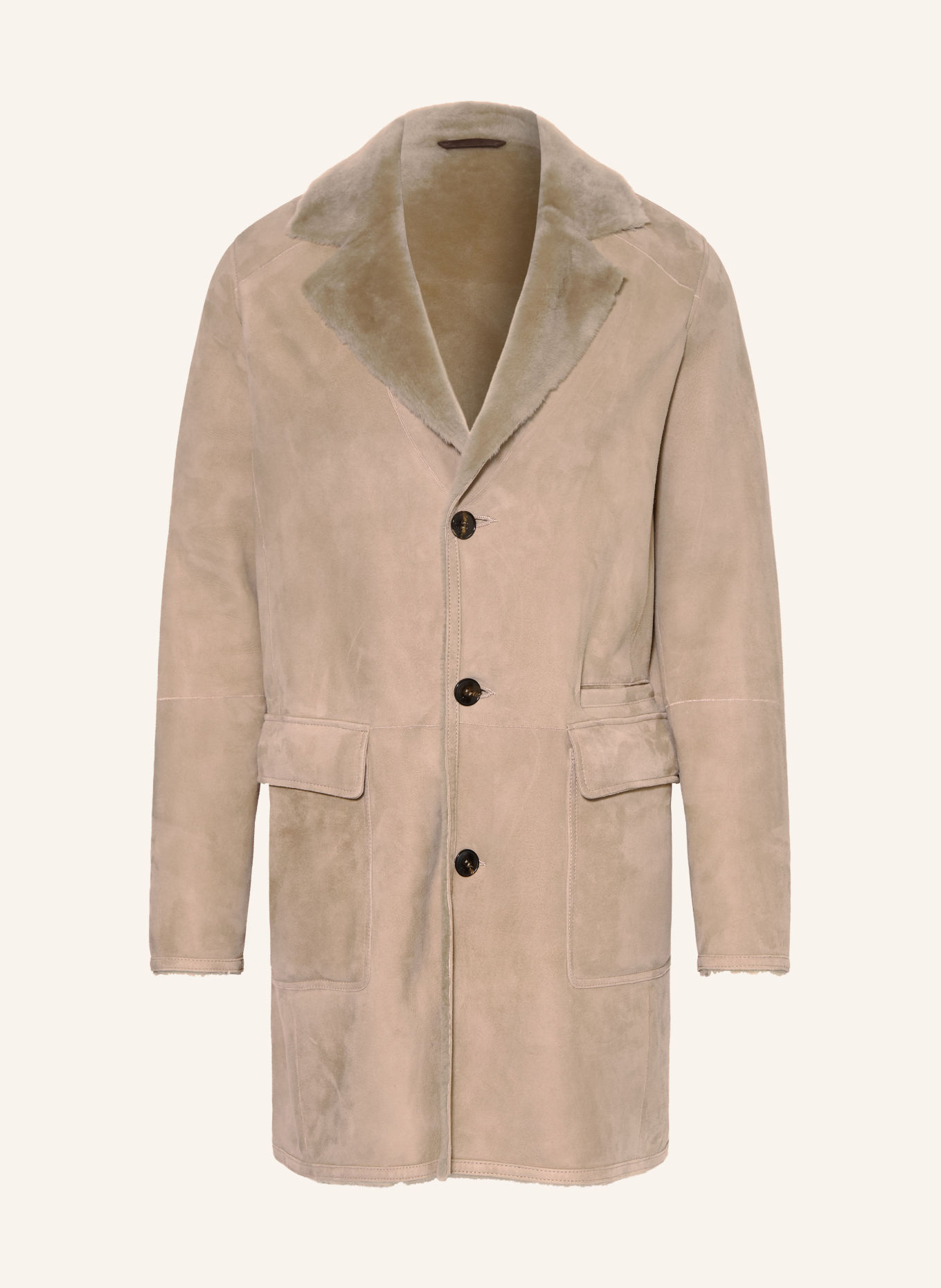 manzoni 24 Leren jas: BEIGE