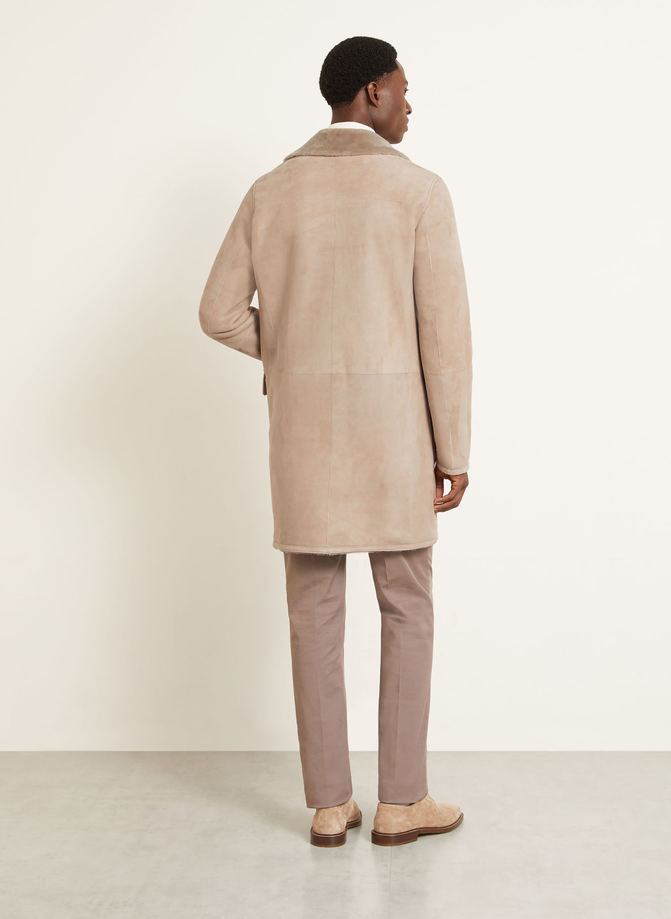manzoni 24 Leren jas: BEIGE