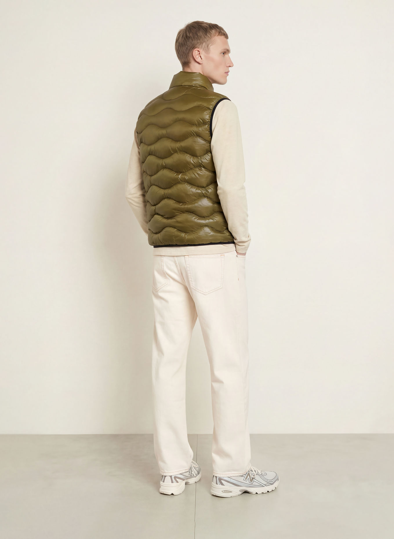 Blauer Steppweste DANNY mit DUPONT™ SORONA®-Isolierung: KHAKI