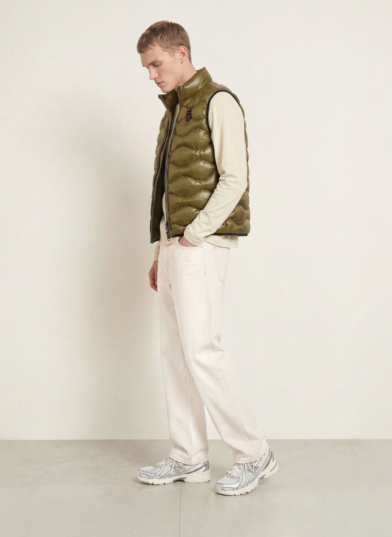 Blauer Steppweste DANNY mit DUPONT™ SORONA®-Isolierung: KHAKI