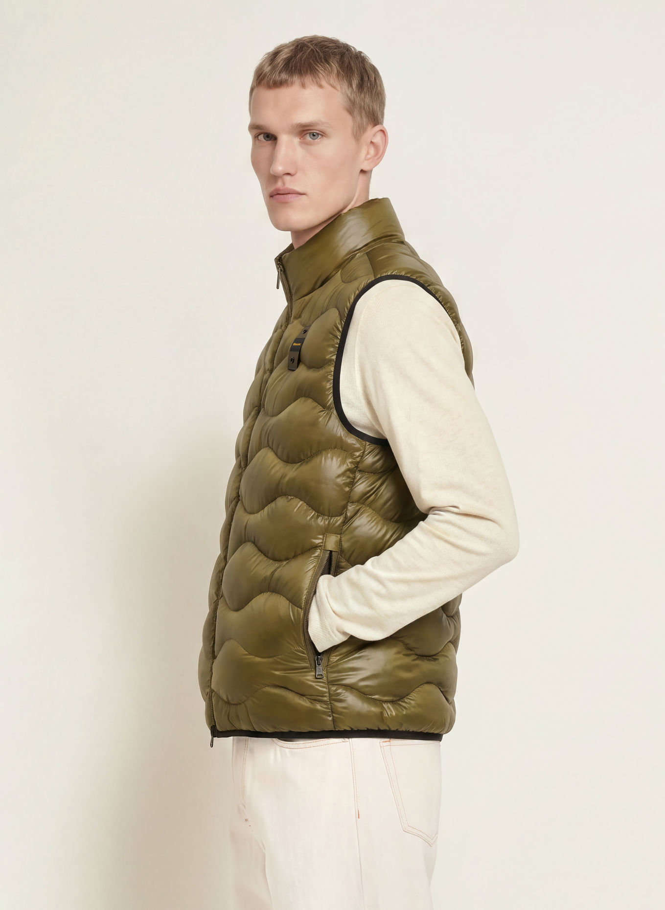 Blauer Steppweste DANNY mit DUPONT™ SORONA®-Isolierung: KHAKI