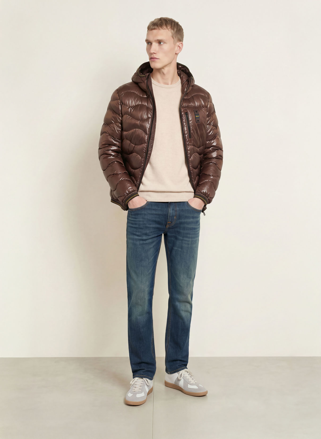 Blauer Donsjas WAVE: MARRON FONCÉ