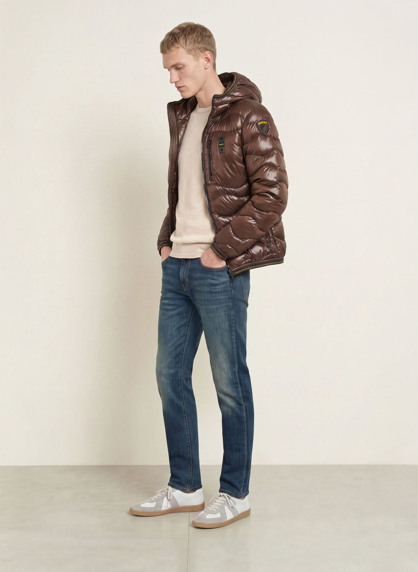 Blauer Donsjas WAVE: MARRON FONCÉ