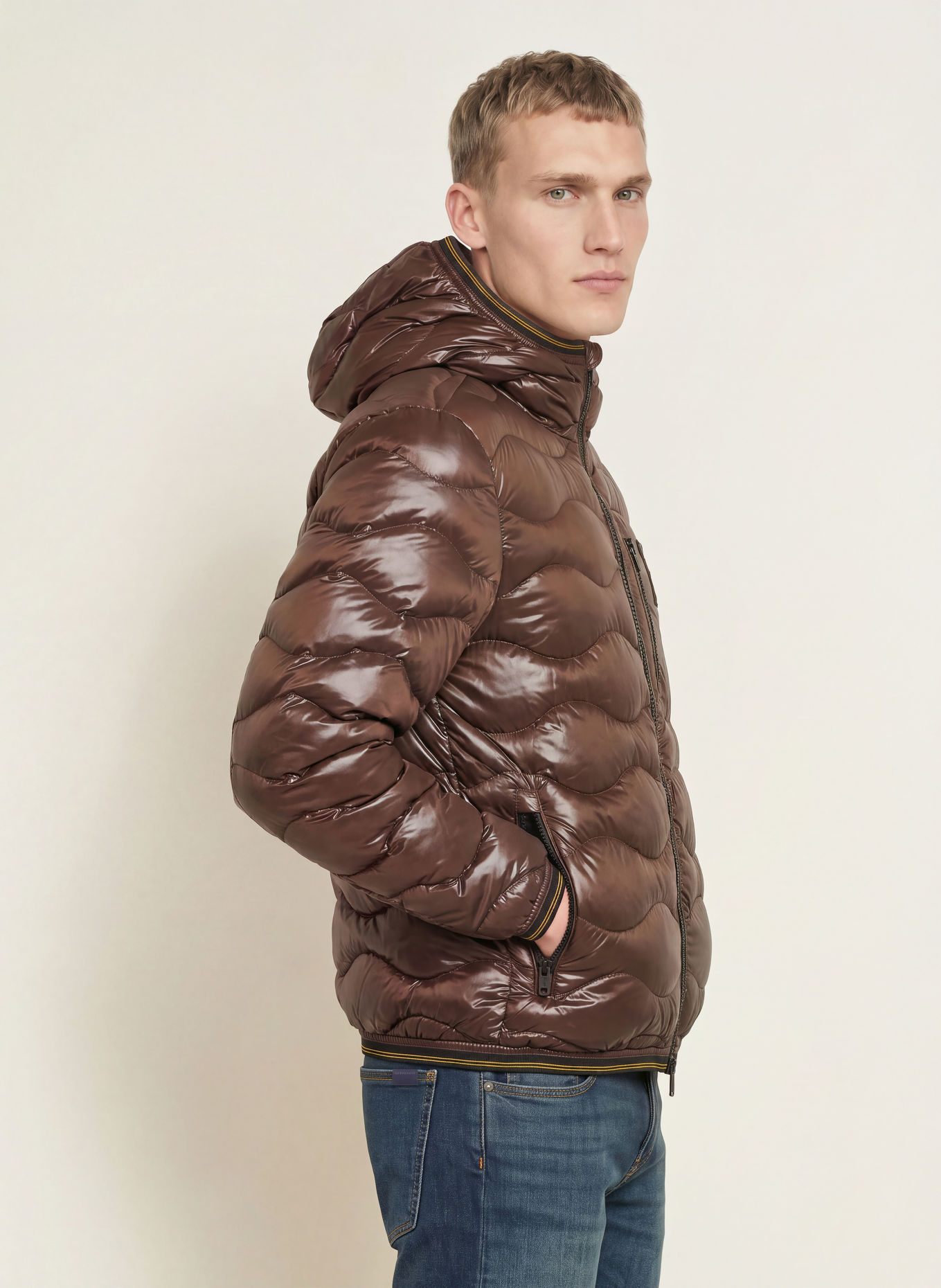 Blauer Donsjas WAVE: MARRON FONCÉ
