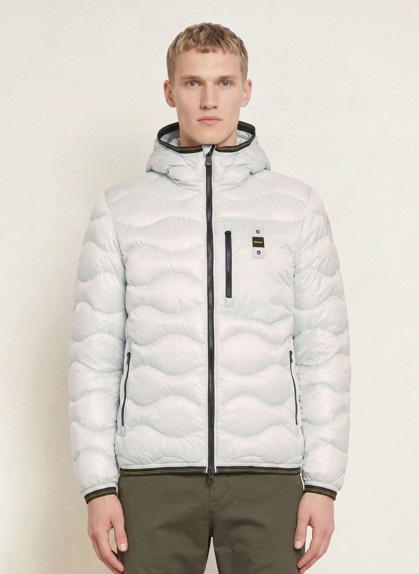 Blauer Daunenjacke WAVE: HELLBLAU