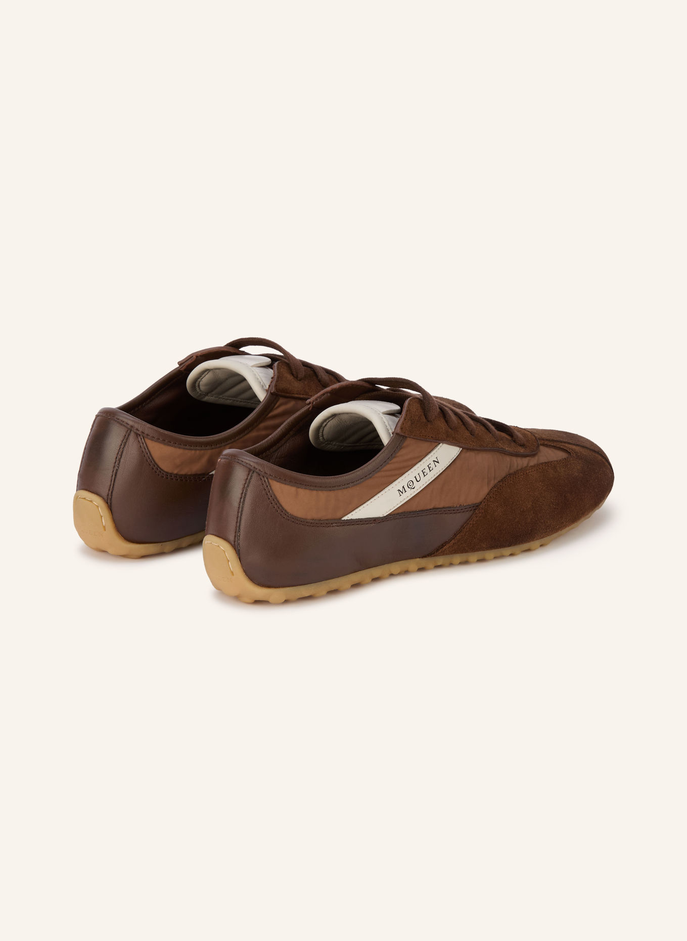 McQUEEN Sneaker BOXE: BRAUN / DUNKELBRAUN / CREME