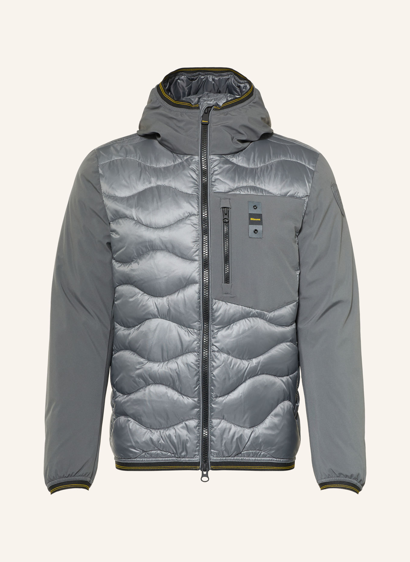Blauer ALBERT Lightweight Down Jacket in a Material Blend: GRAY