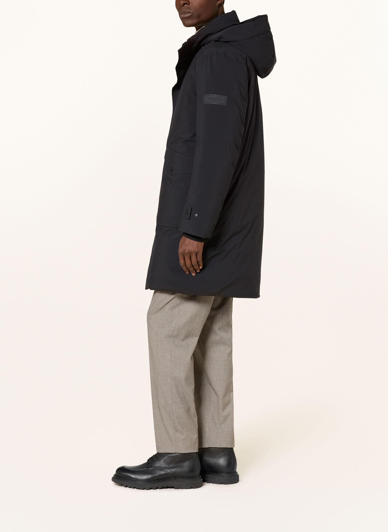 Marc O'Polo Down coat with removable hood: BLACK
