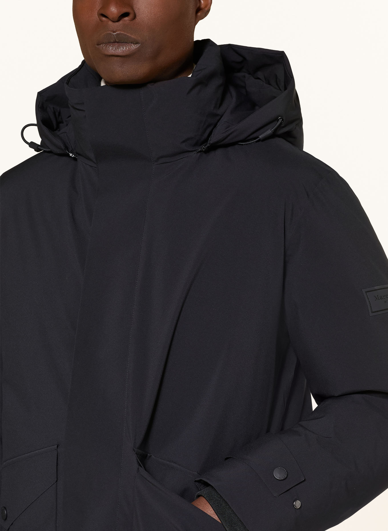 Marc O'Polo Down coat with removable hood: BLACK