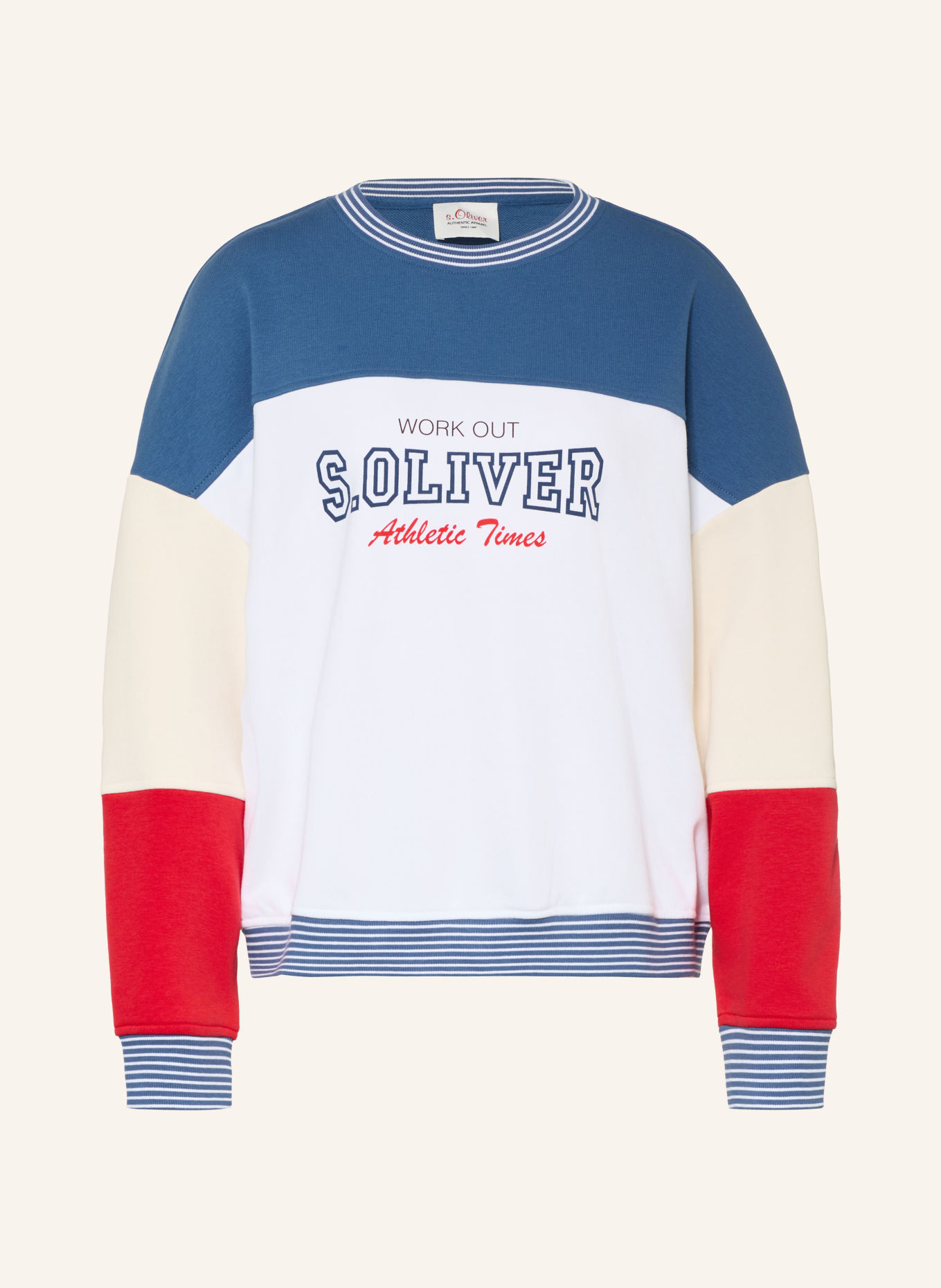 s.Oliver Sweatshirt: BLAU / ROT / WEISS