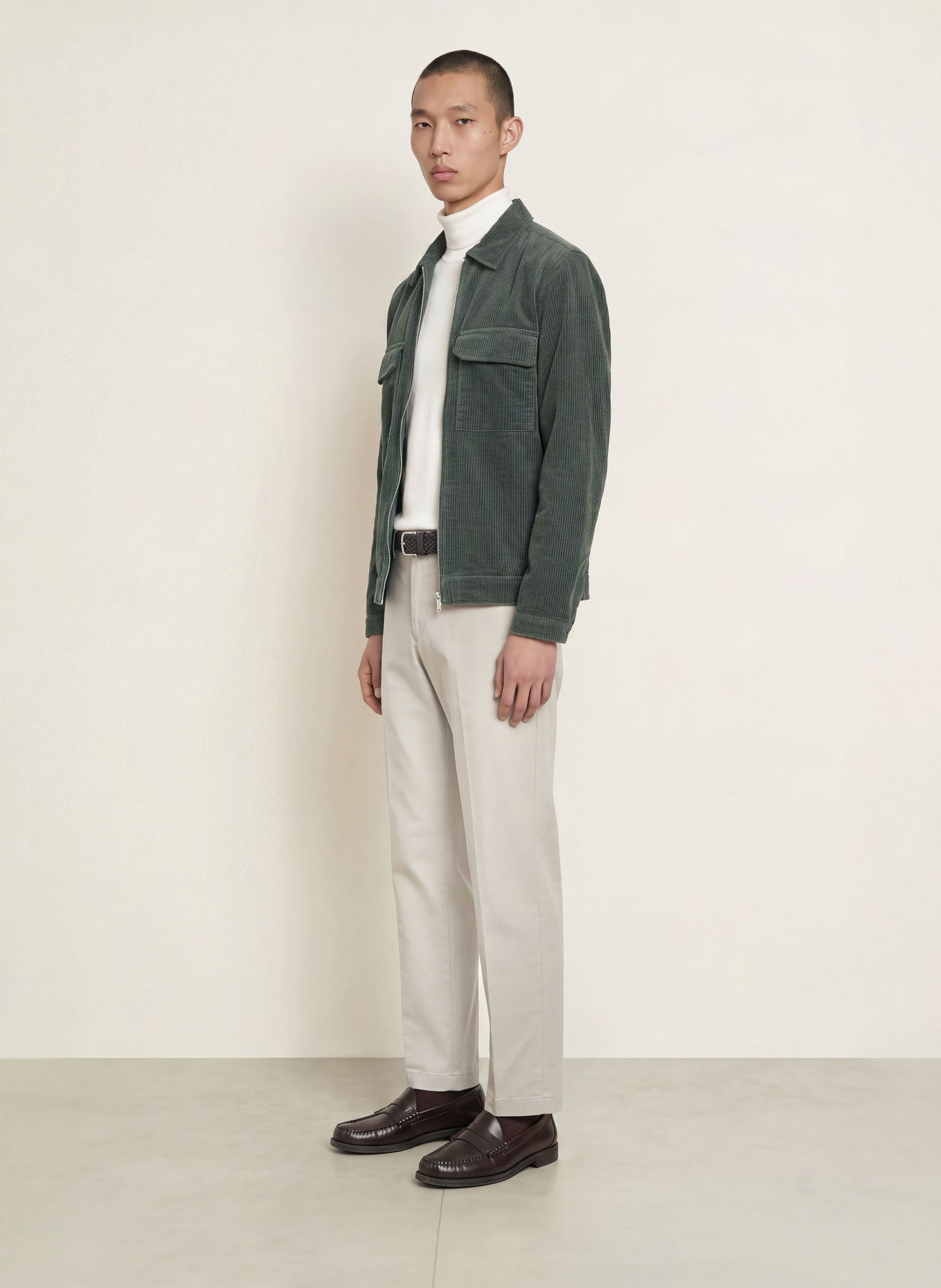 Marc O'Polo Cord Overshirt: DARK GREEN