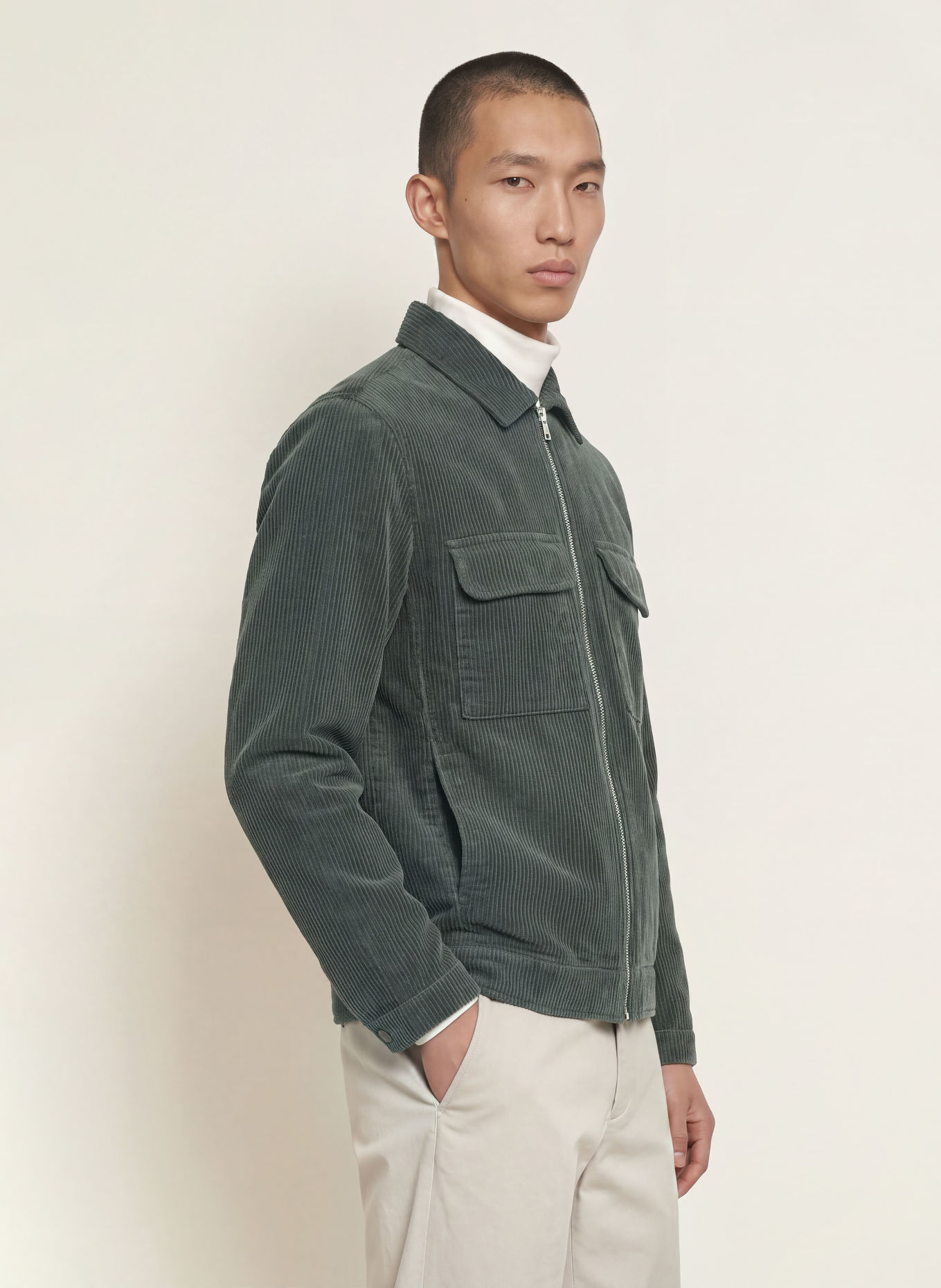 Marc O'Polo Cord Overshirt: DARK GREEN