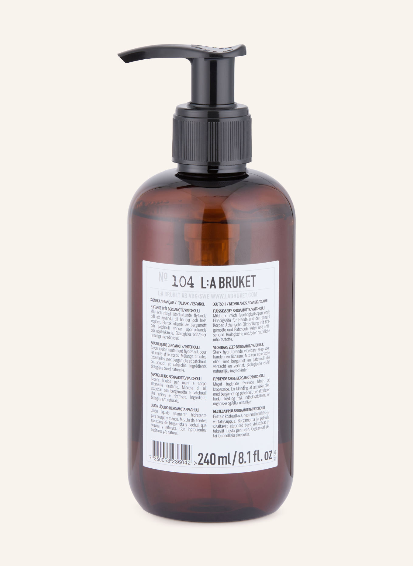 L:A BRUKET Seife 104 BERGAMOT/ PATCHOULI: BRAUN / SCHWARZ