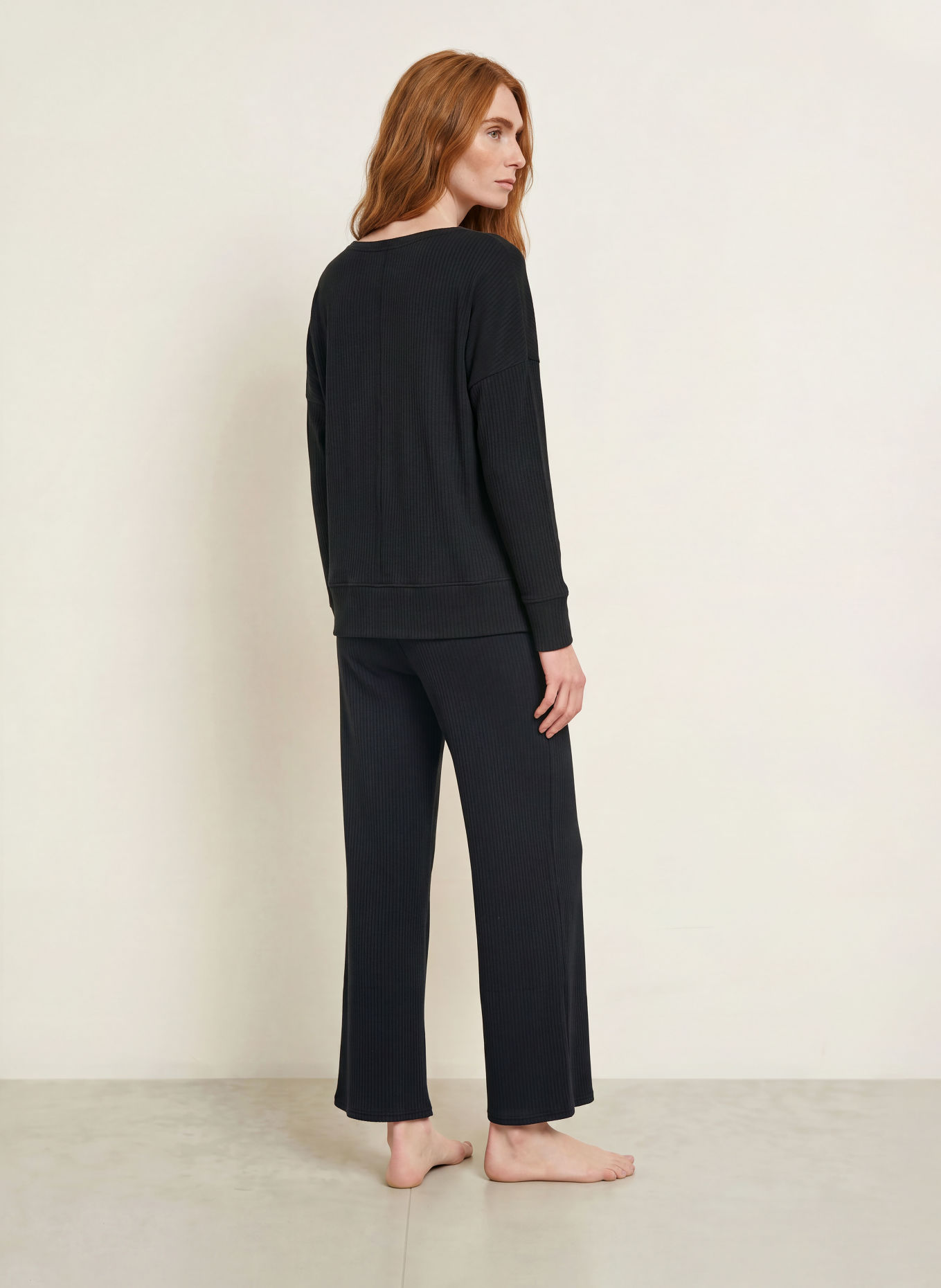 CALIDA Schlafsirt FEMININE LOUNGE: SCHWARZ