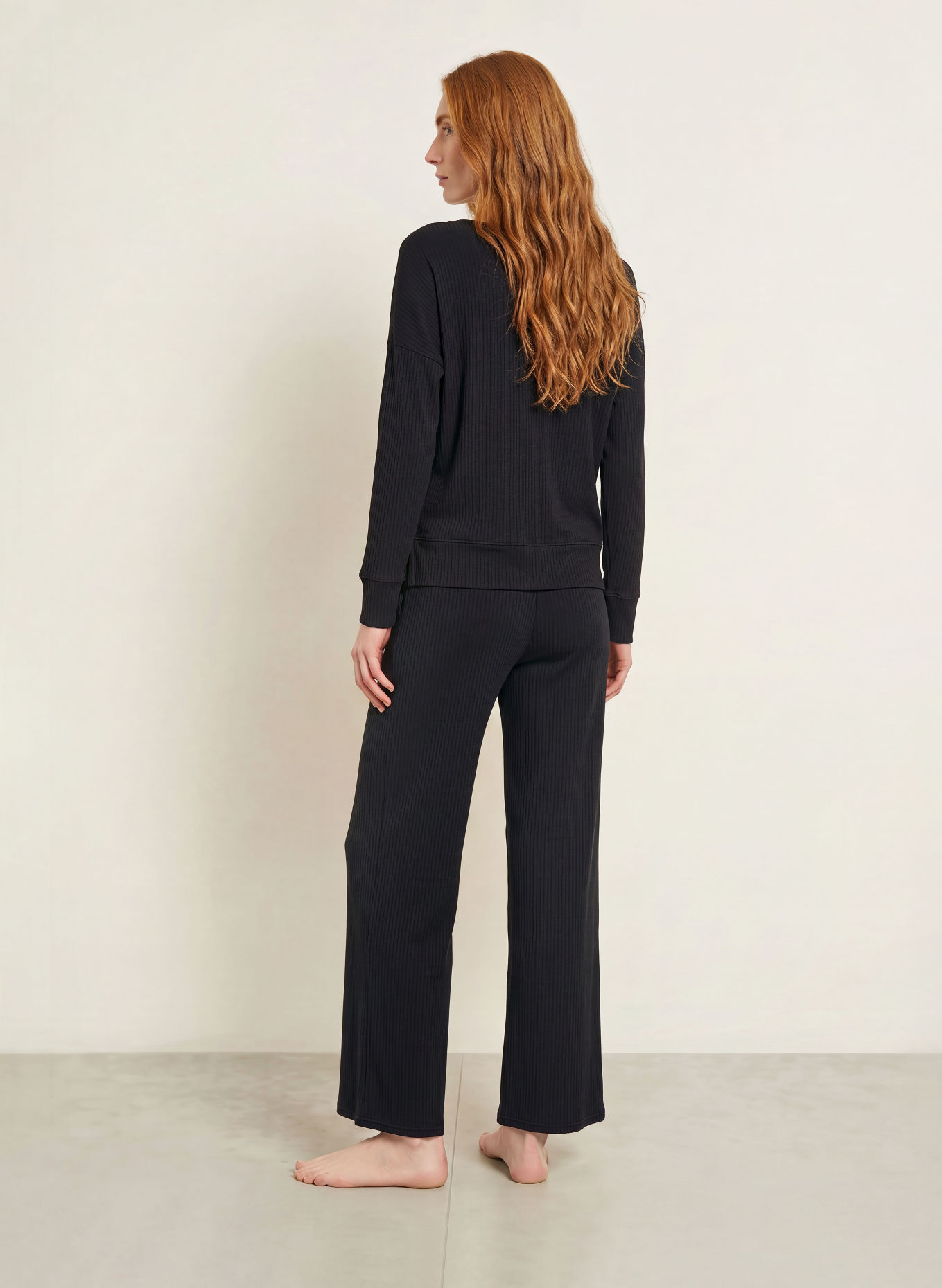 CALIDA Schlafhose FEMININE LOUNGE: SCHWARZ