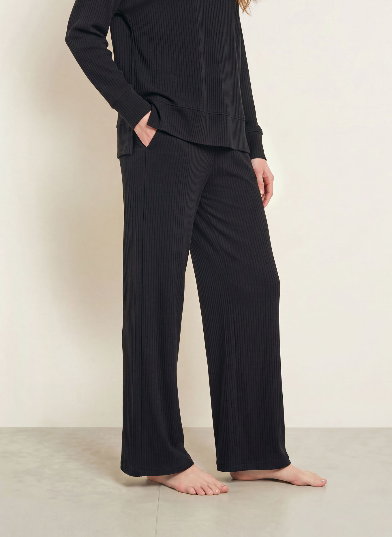 CALIDA Schlafhose FEMININE LOUNGE: SCHWARZ