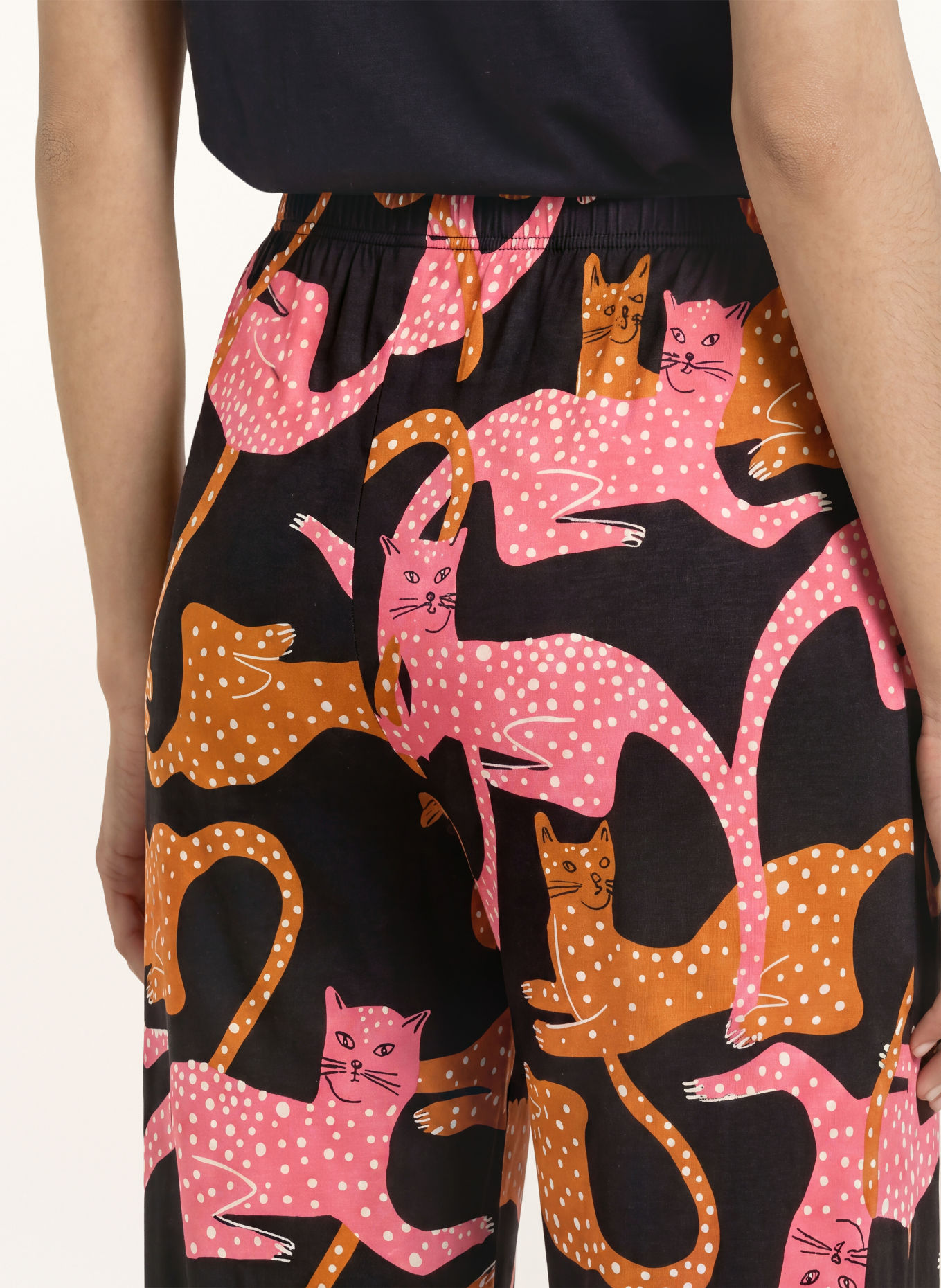 CALIDA Pyjamabroek SLEEP OVER M&M: ZWART / CAMEL / ROZE