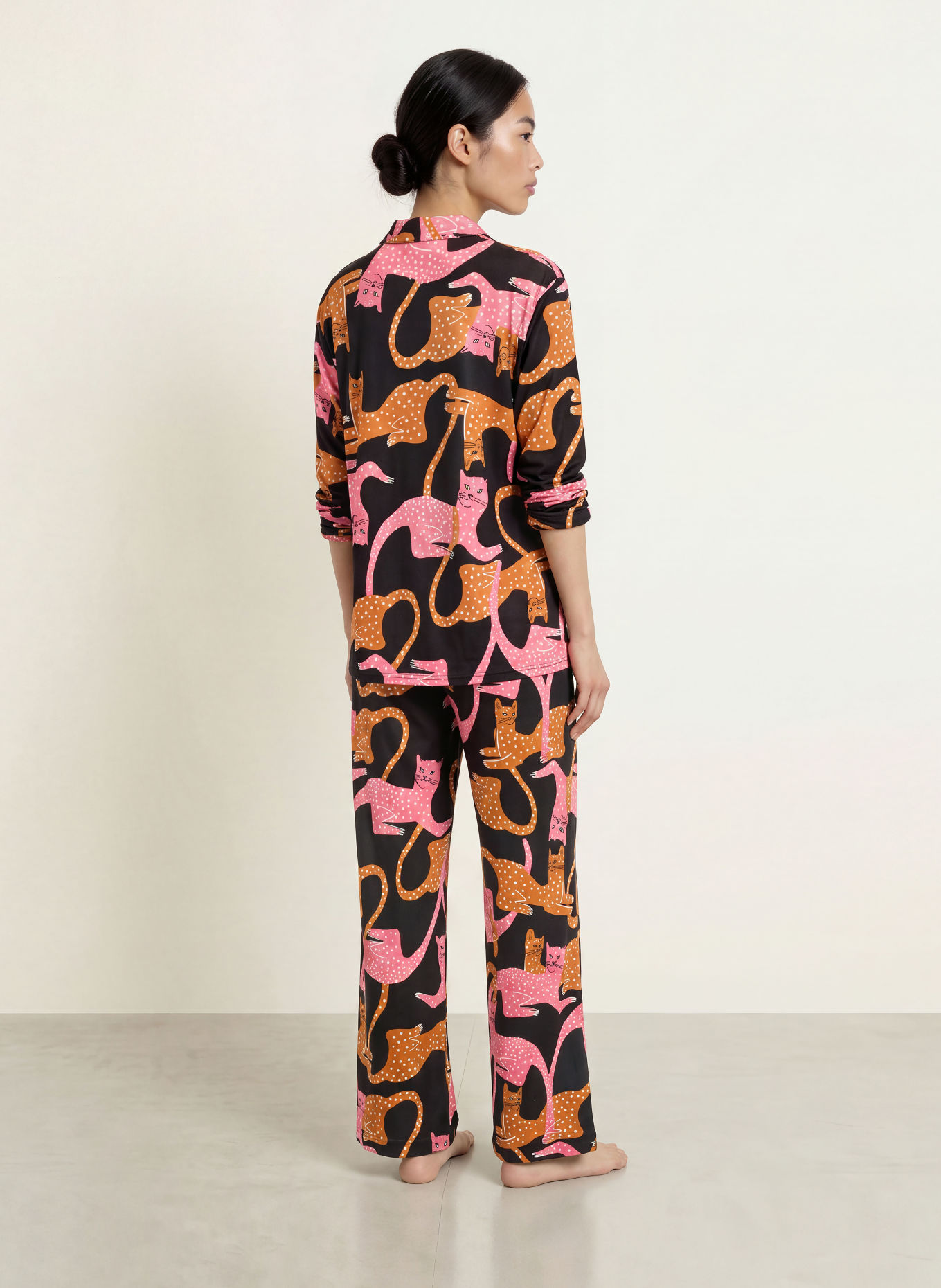 CALIDA Pyjamashirt SLEEP OVER M&M: ZWART / ROZE / WIT