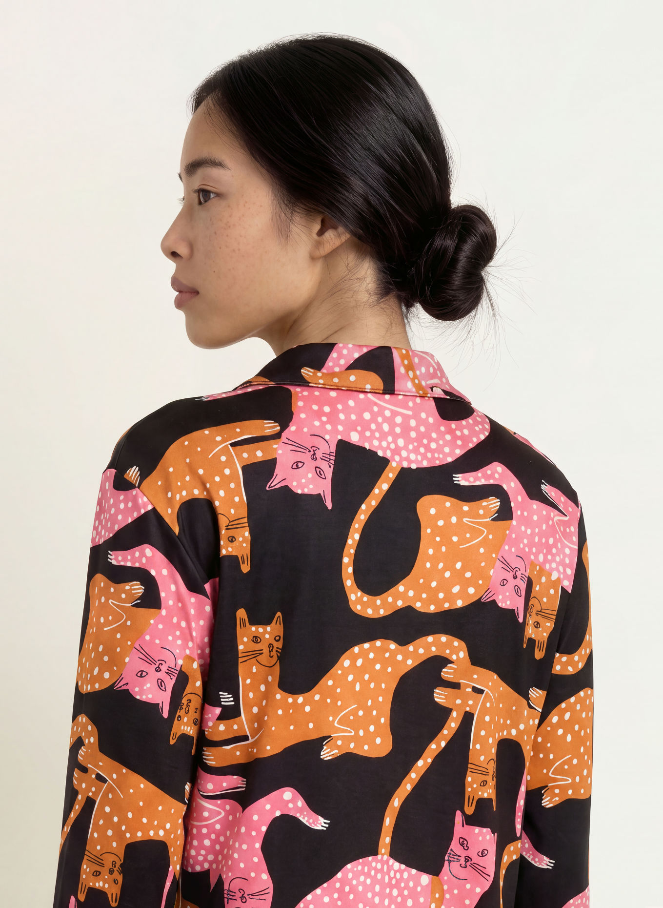 CALIDA Pyjamashirt SLEEP OVER M&M: ZWART / ROZE / WIT
