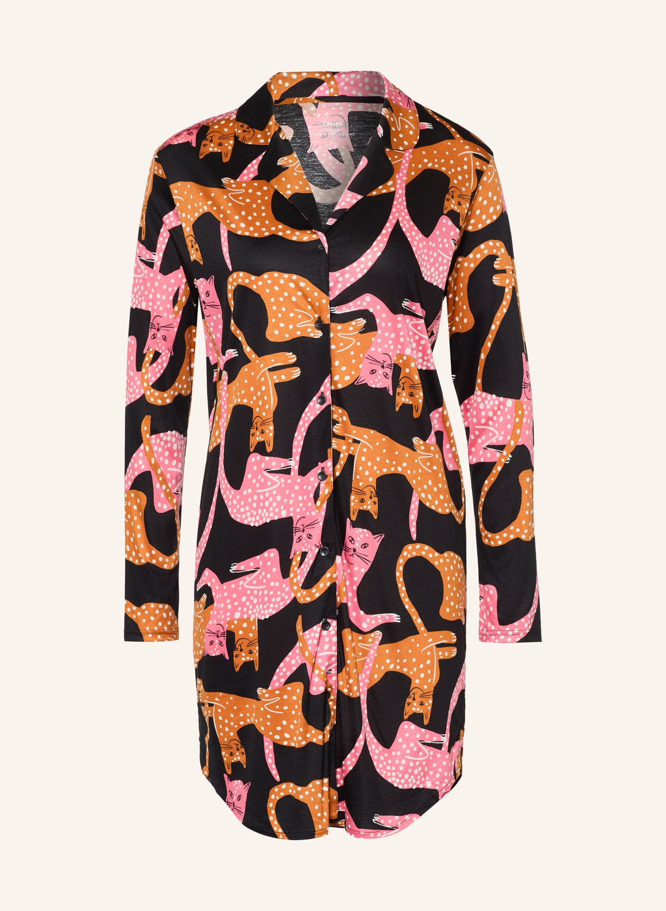 CALIDA Nachthemd SLEEP OVER M&M: ZWART / ROZE / WIT