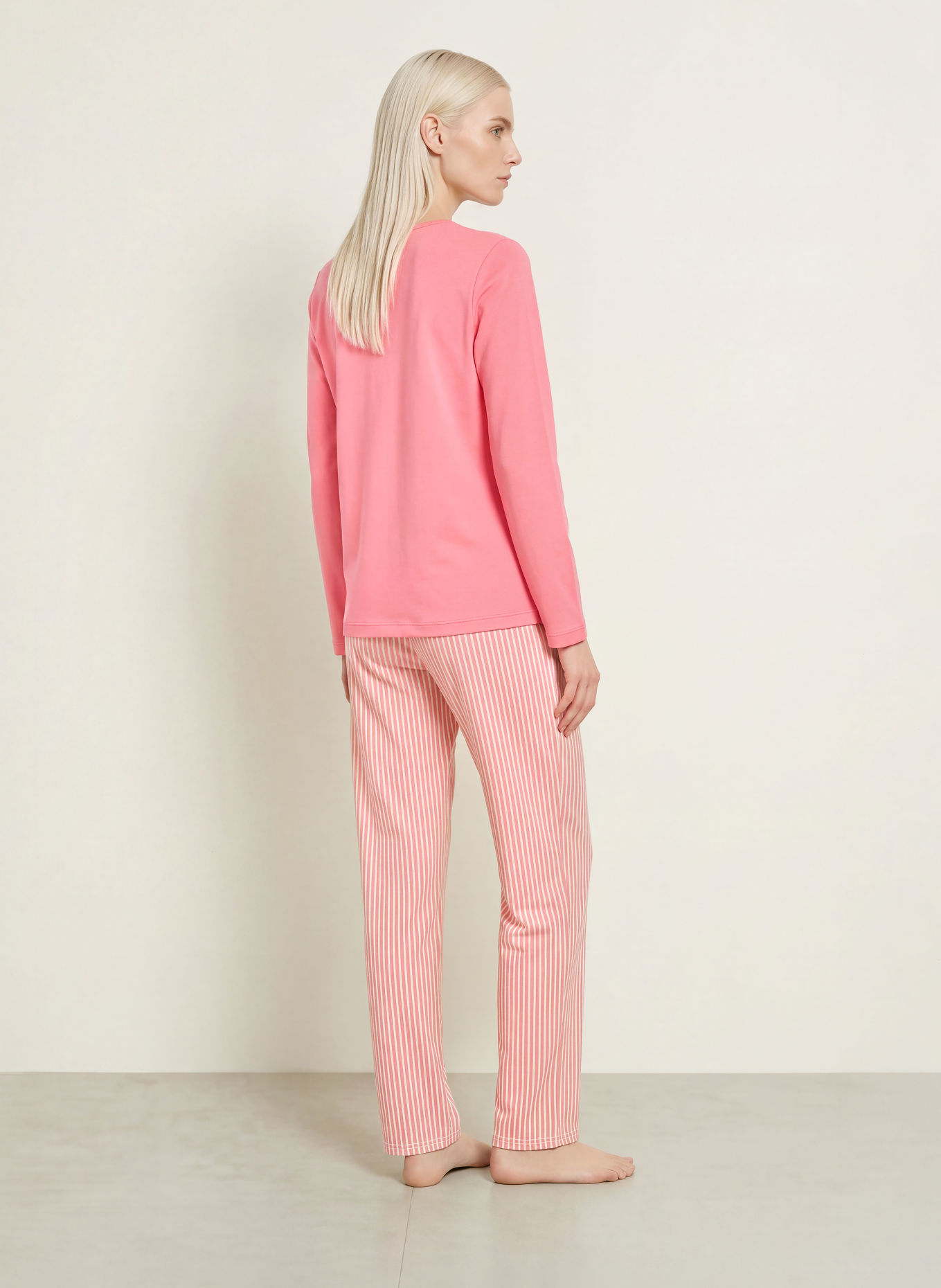 CALIDA Pantalon de pyjama: ROSE / VIEUX ROSE / BLANC