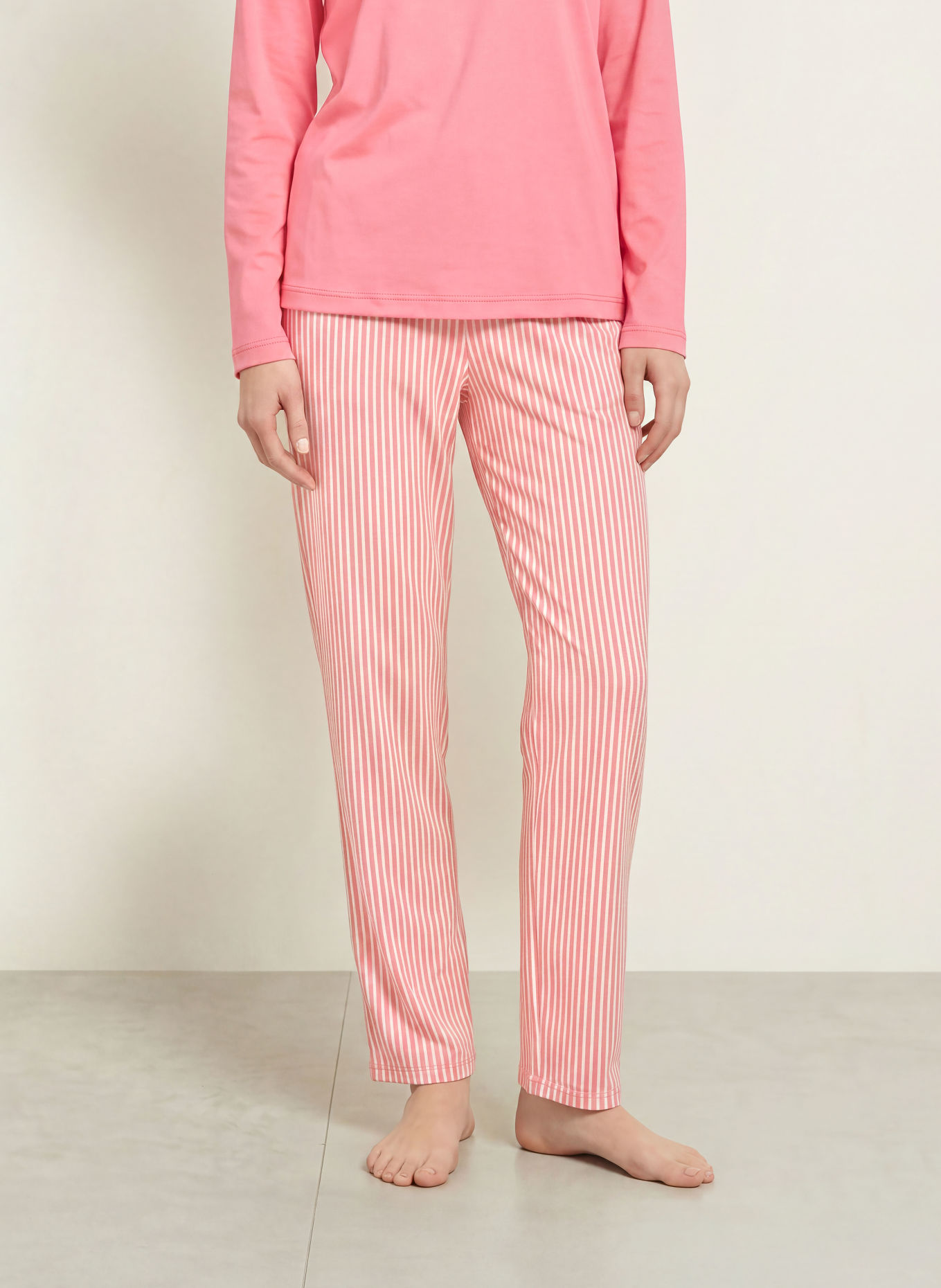 CALIDA Pantalon de pyjama: ROSE / VIEUX ROSE / BLANC
