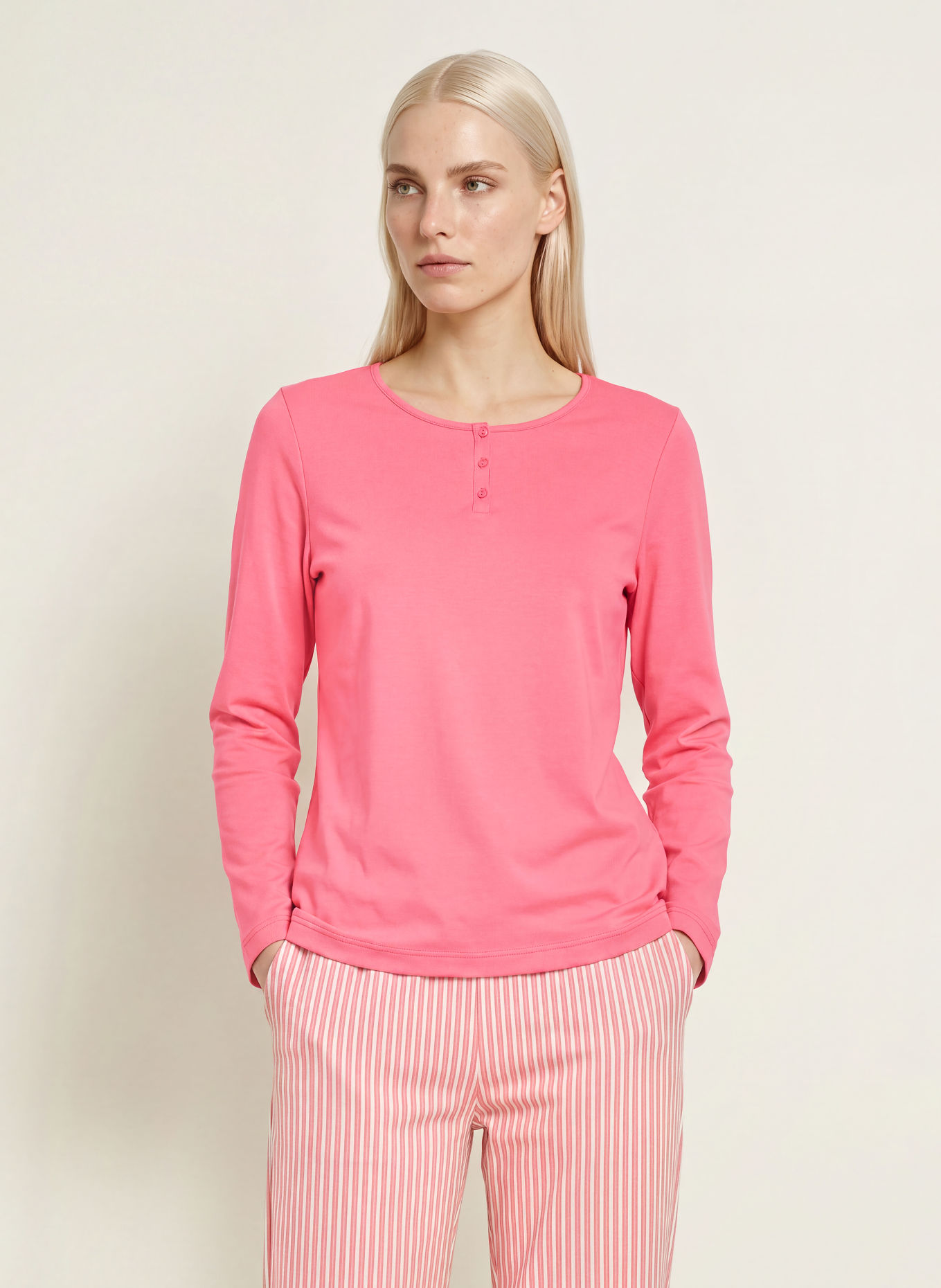 CALIDA Pyjamashirt SLEEP OVER M&M: ROZE