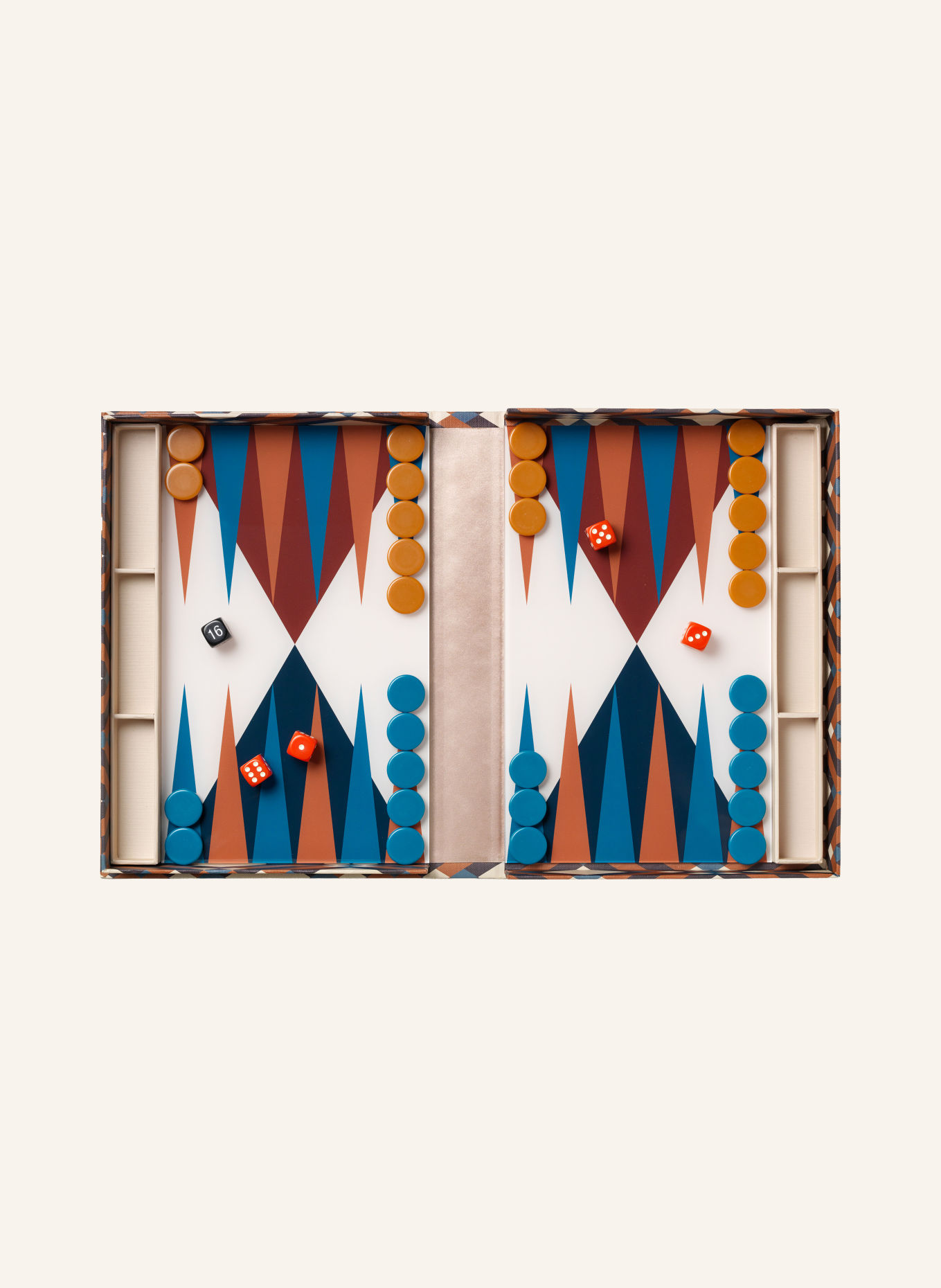 PRINTWORKS Board Game BACKGAMMON BAZAAR: BLACK / BROWN / TEAL