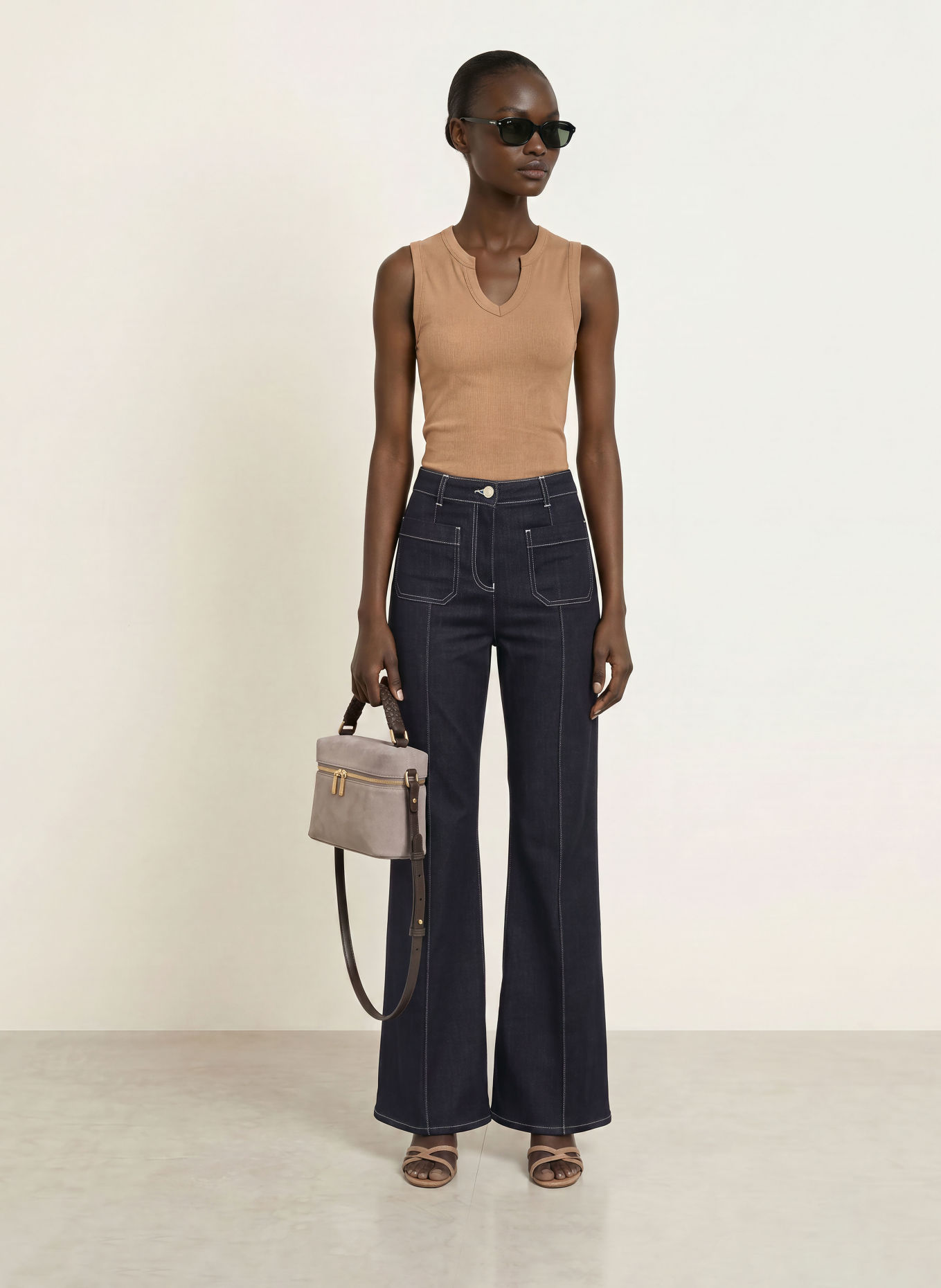 REISS Top THENA: HELLBRAUN