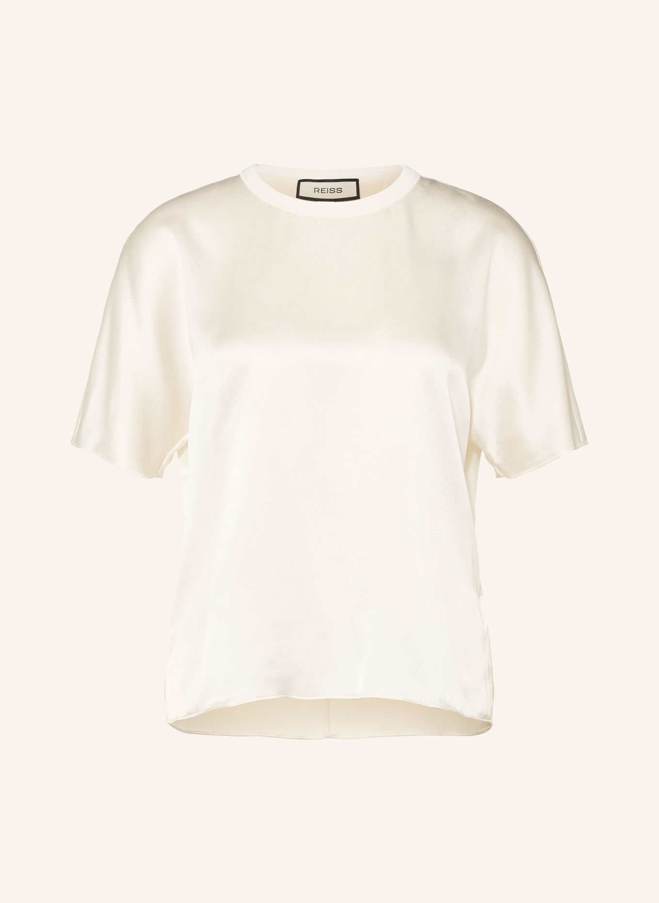 REISS LENA Silk Shirt blouse: ECRU