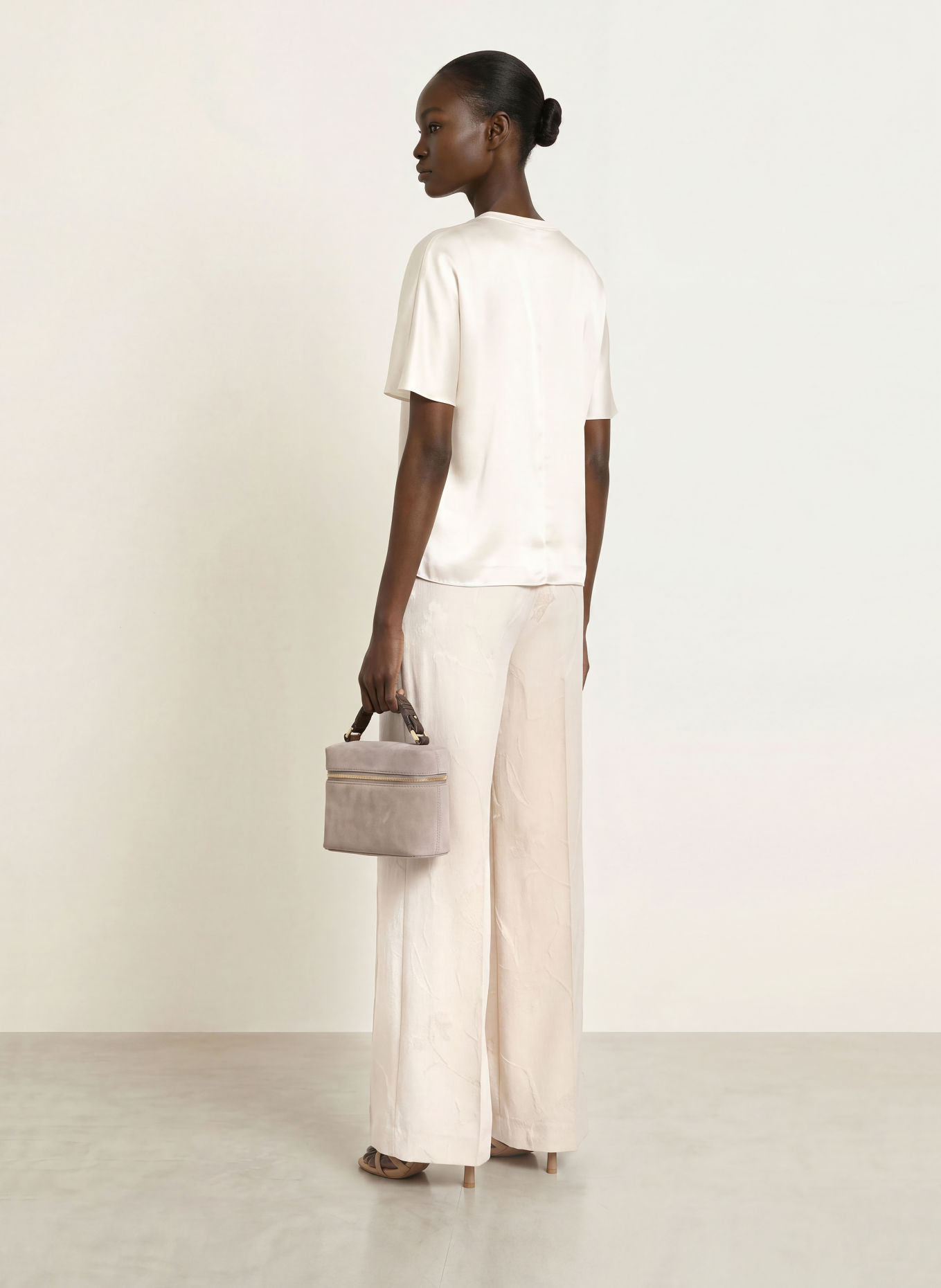 REISS LENA Silk Shirt blouse: ECRU