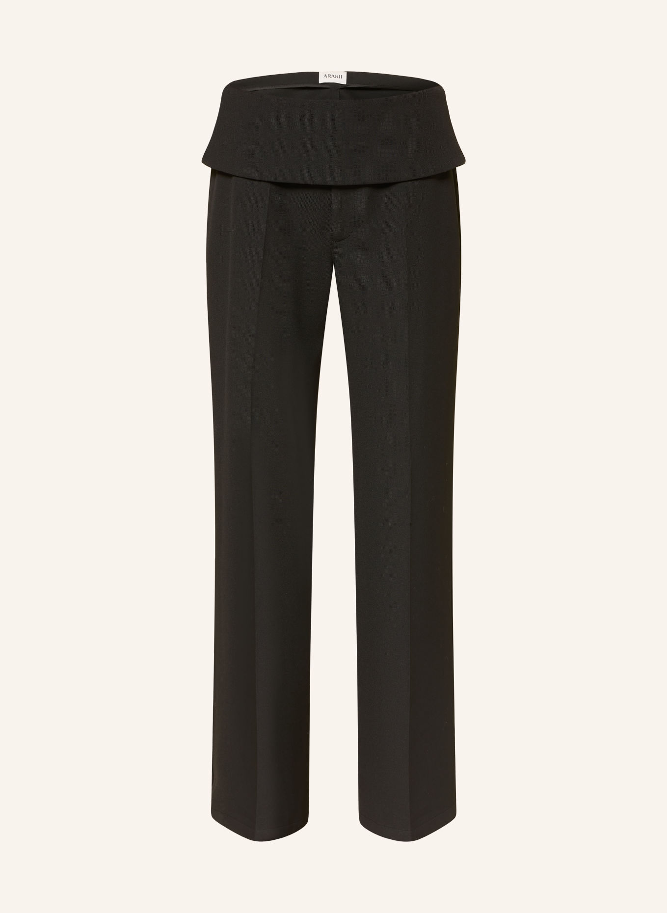 ARAKII Marlenehose mit Volants: SCHWARZ