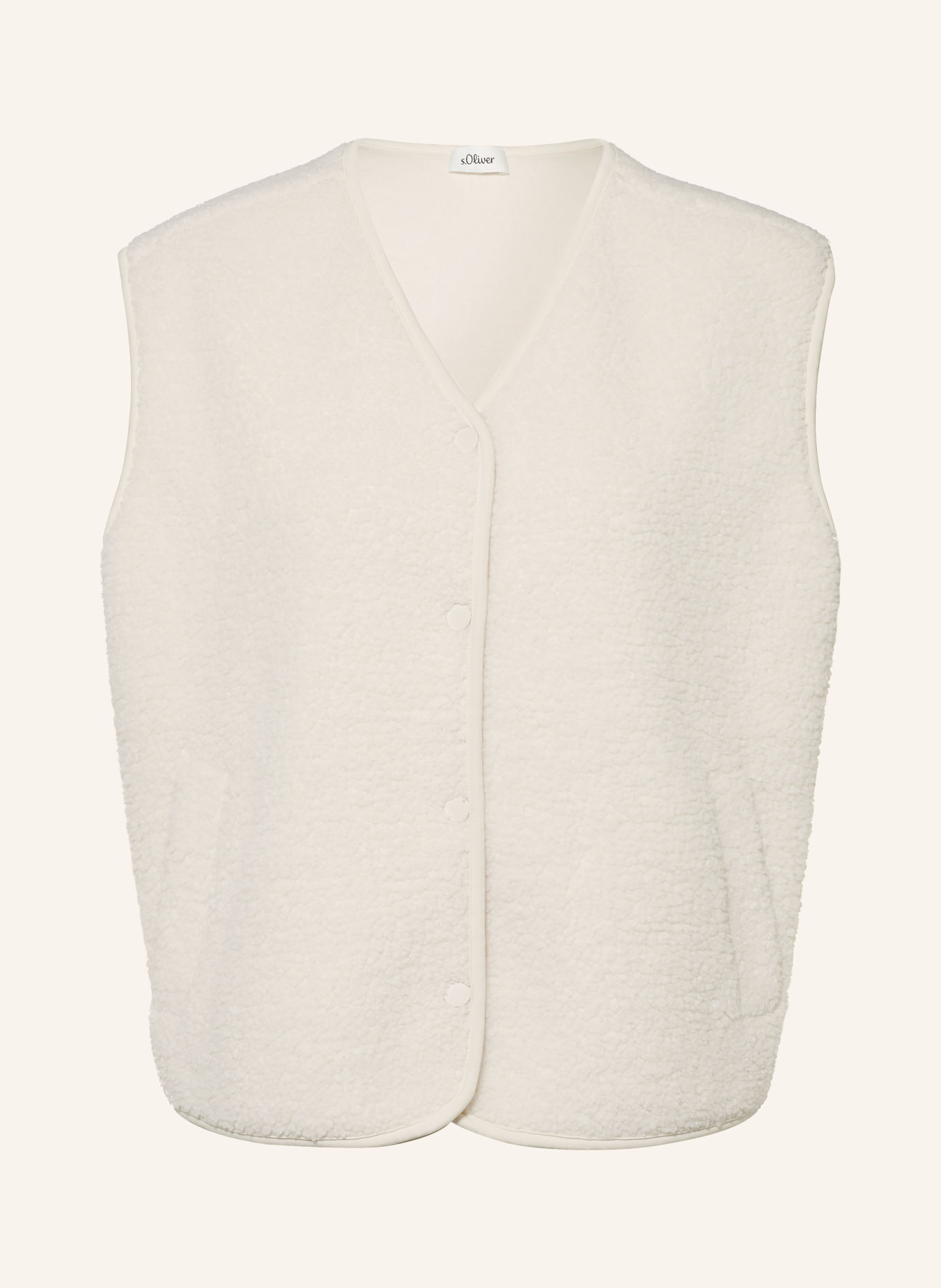 s.Oliver RED Teddyfell-Weste: WEISS