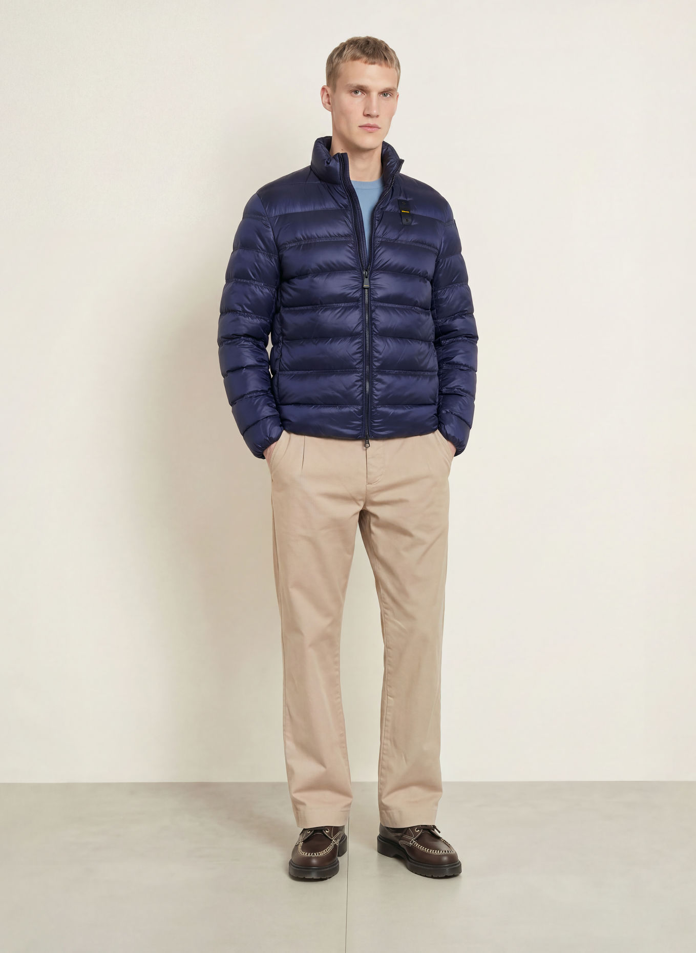 Blauer Daunenjacke BELMONT: DUNKELBLAU