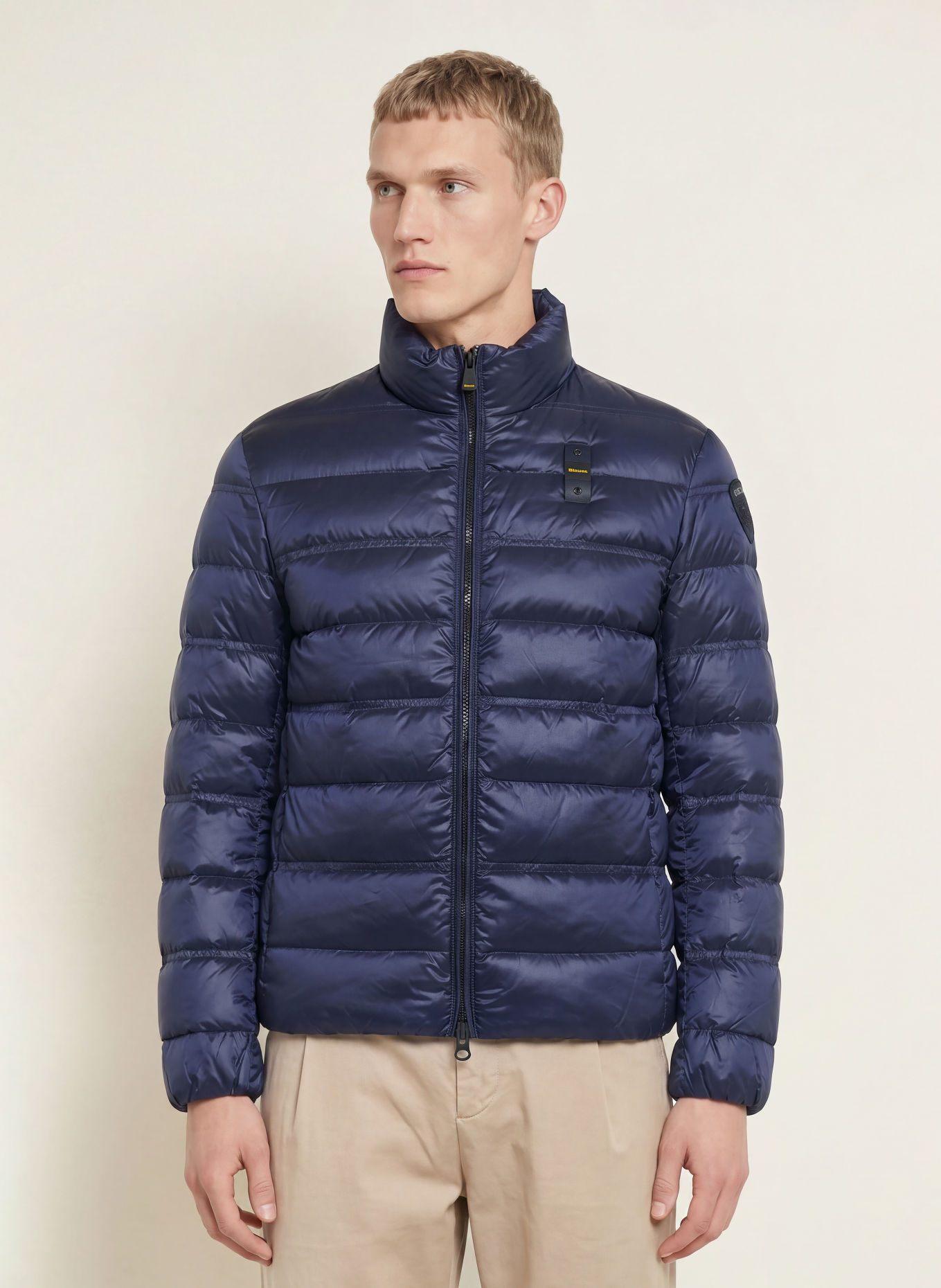 Blauer Daunenjacke BELMONT: DUNKELBLAU