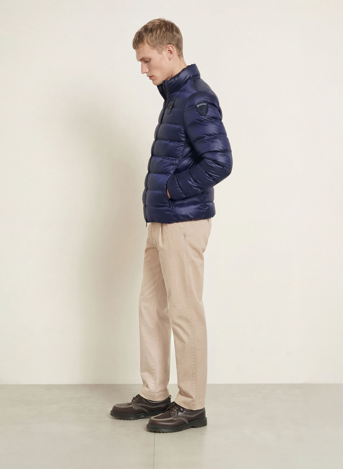 Blauer Daunenjacke BELMONT: DUNKELBLAU