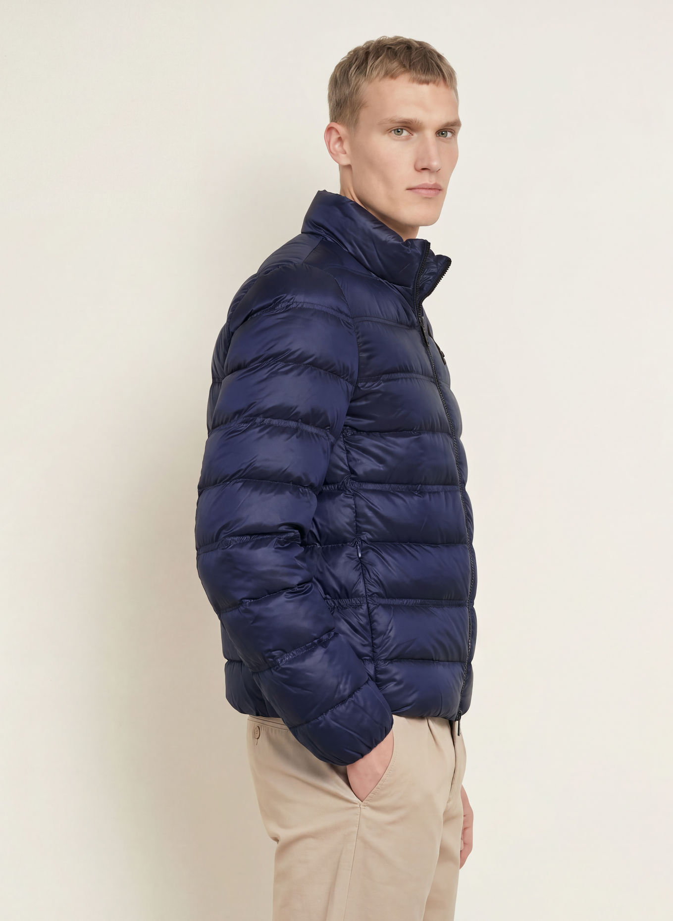 Blauer Daunenjacke BELMONT: DUNKELBLAU