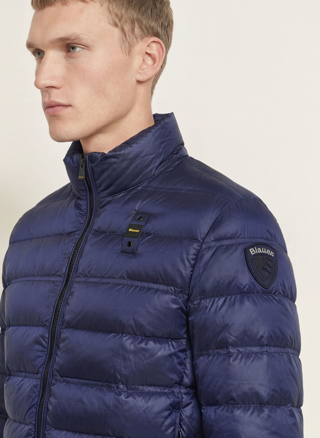Blauer Daunenjacke BELMONT: DUNKELBLAU