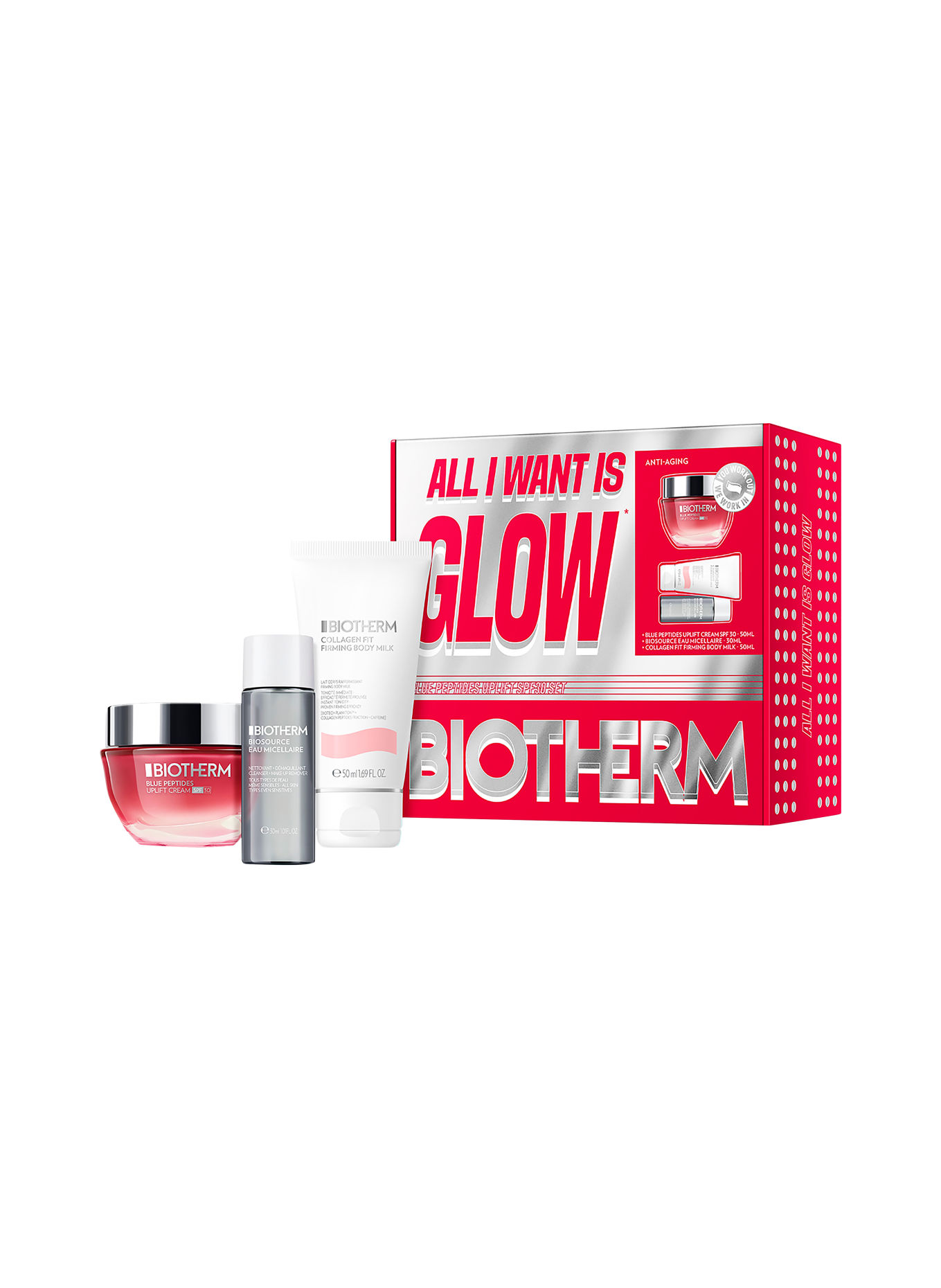 BIOTHERM BLUE PEPTIDES UPLIFT SPF 30 CREAM ROUTINE SET