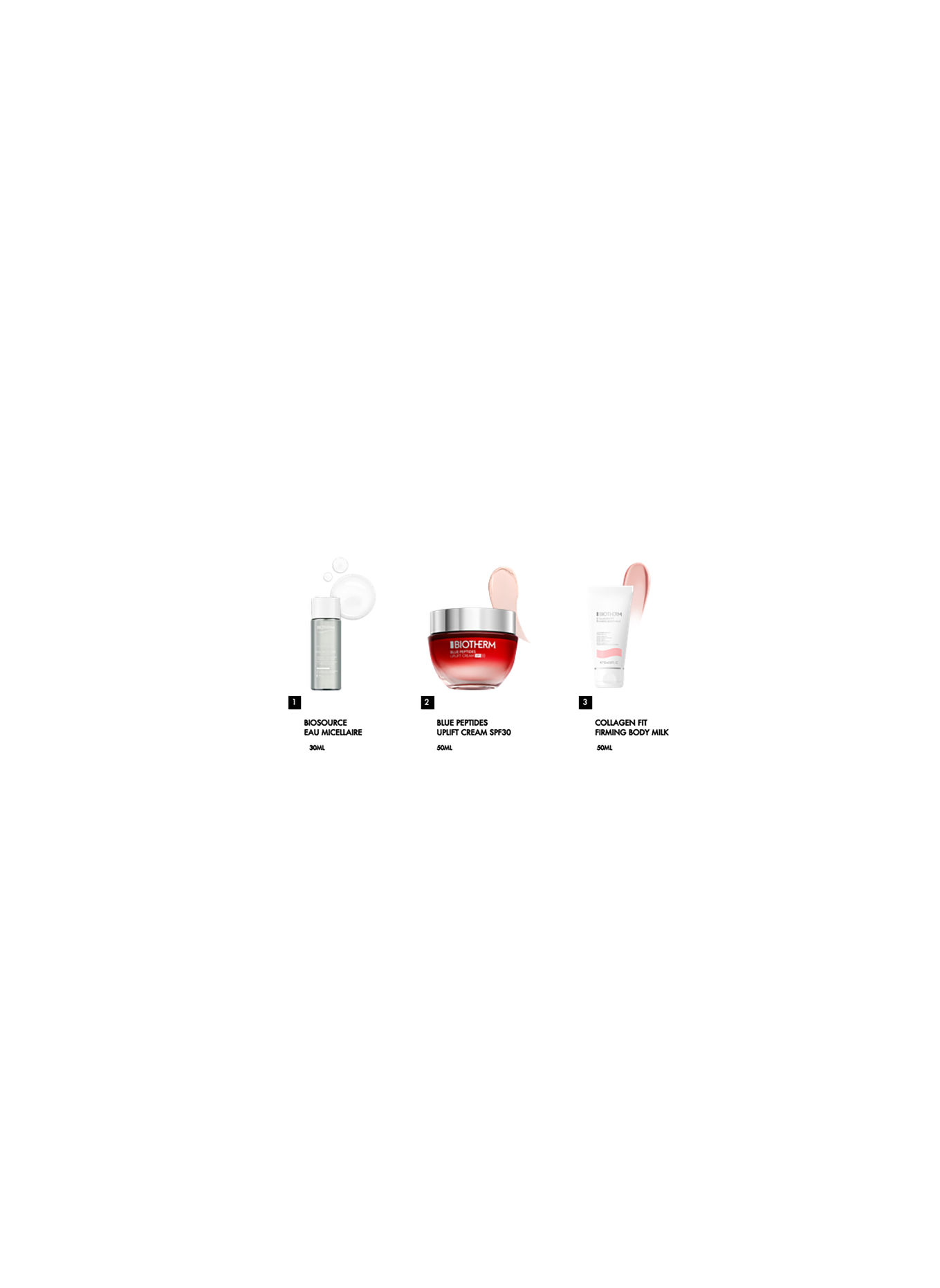 BIOTHERM BLUE PEPTIDES UPLIFT SPF 30 CREAM ROUTINE SET