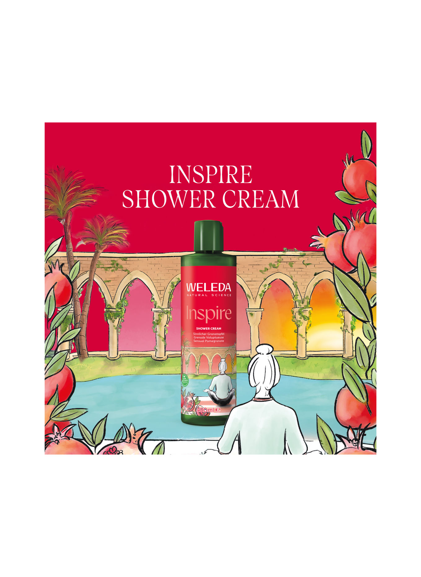 WELEDA INSPIRE SHOWER CREAM GRANATAPFEL