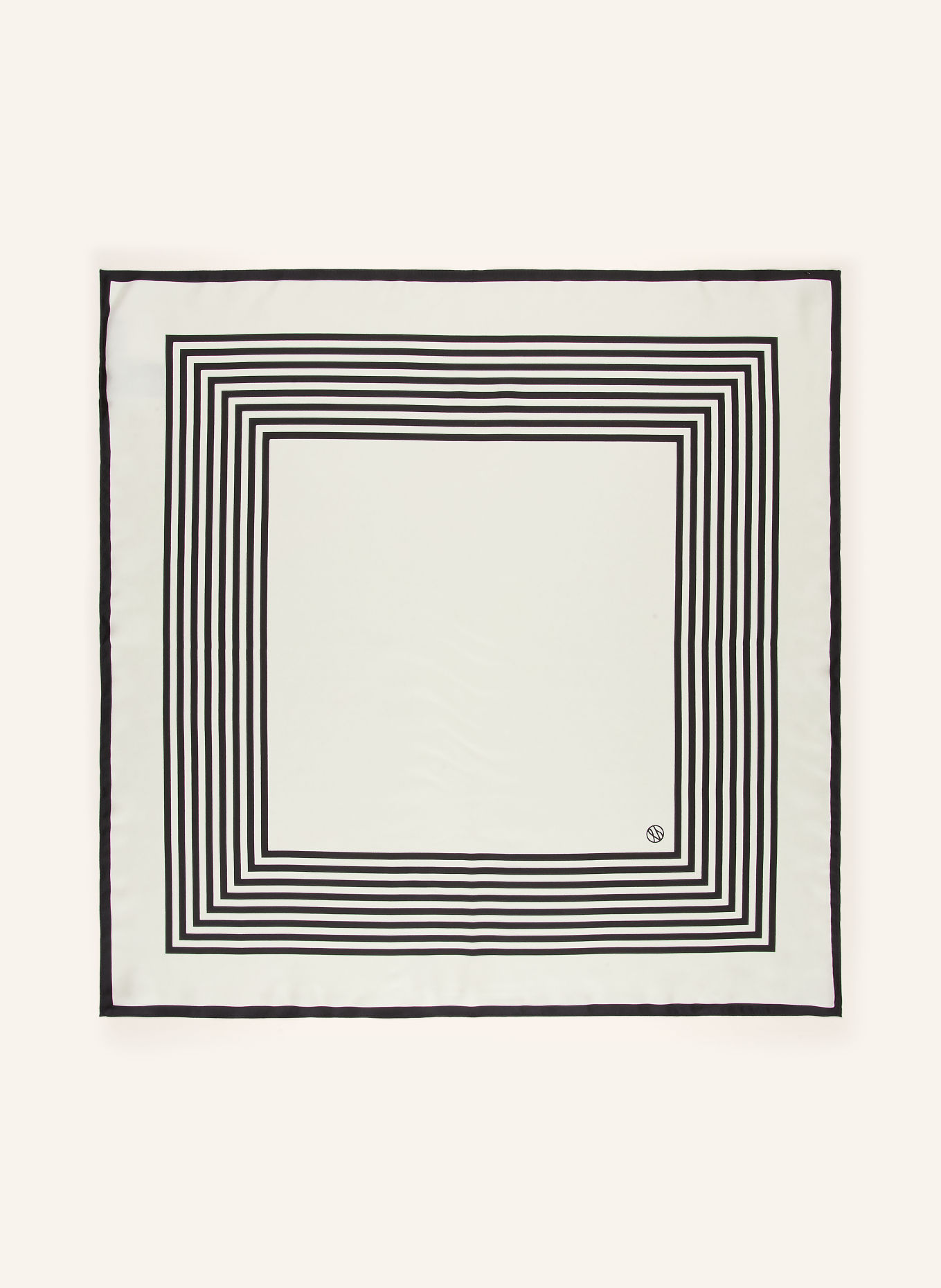 LESCARF Seidentuch: CREME / SCHWARZ