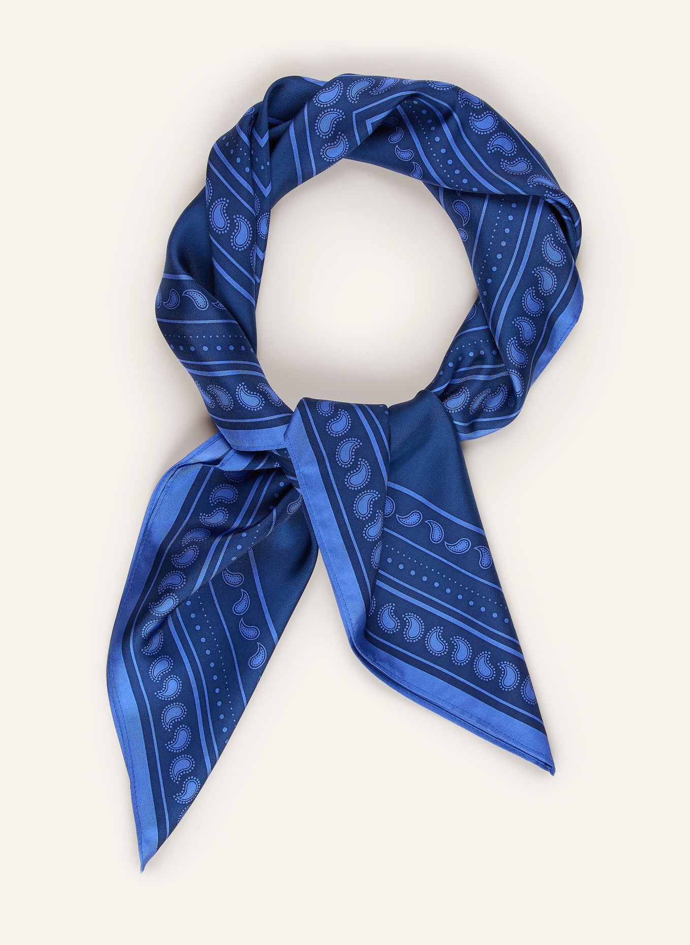 LESCARF Seidentuch: DUNKELBLAU / HELLBLAU