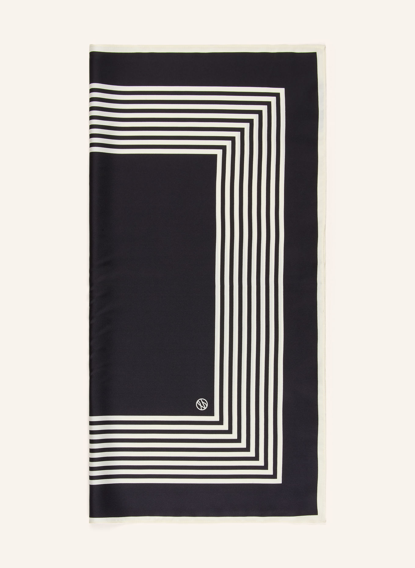LESCARF Seidentuch: SCHWARZ / WEISS