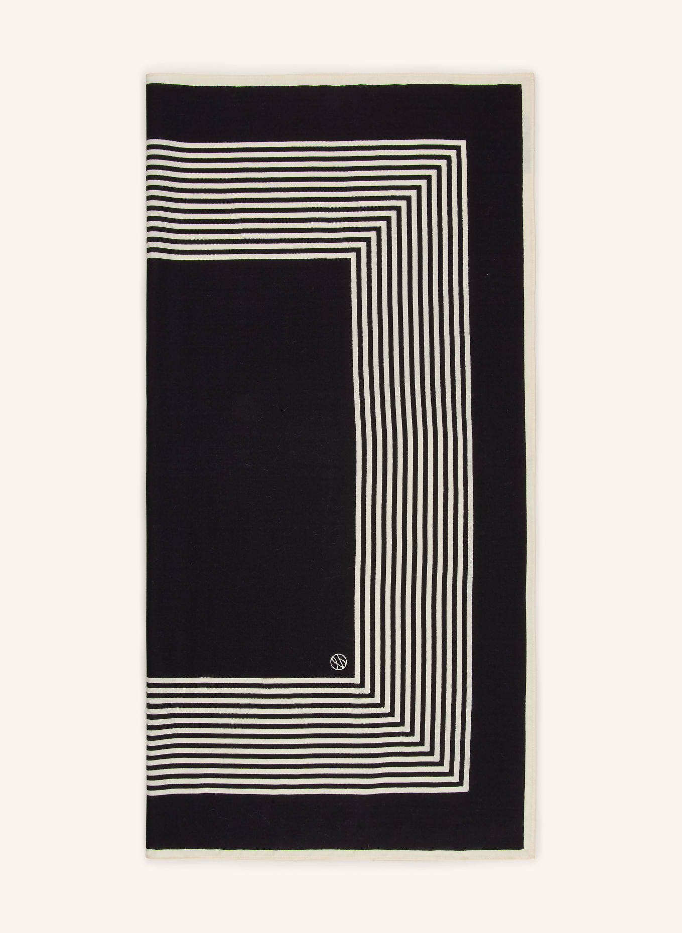 LESCARF Tuch: SCHWARZ / ECRU