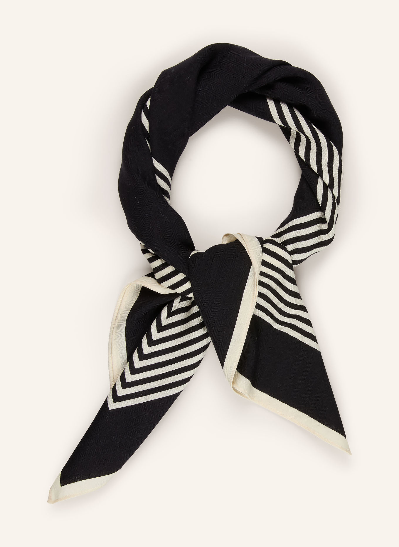 LESCARF Tuch: SCHWARZ / ECRU