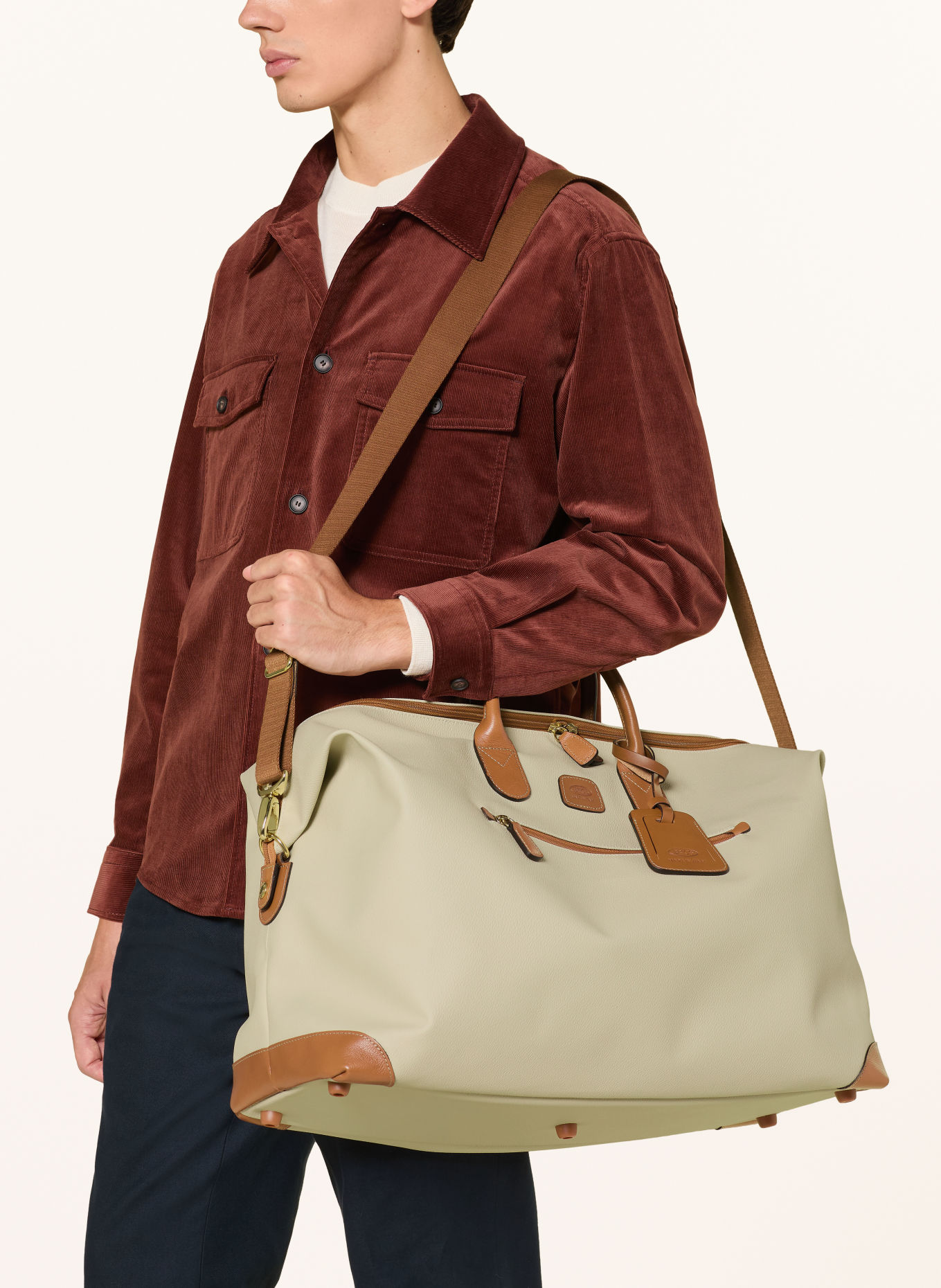 BRIC'S FIRENZE Travel bag: CREAM / COGNAC